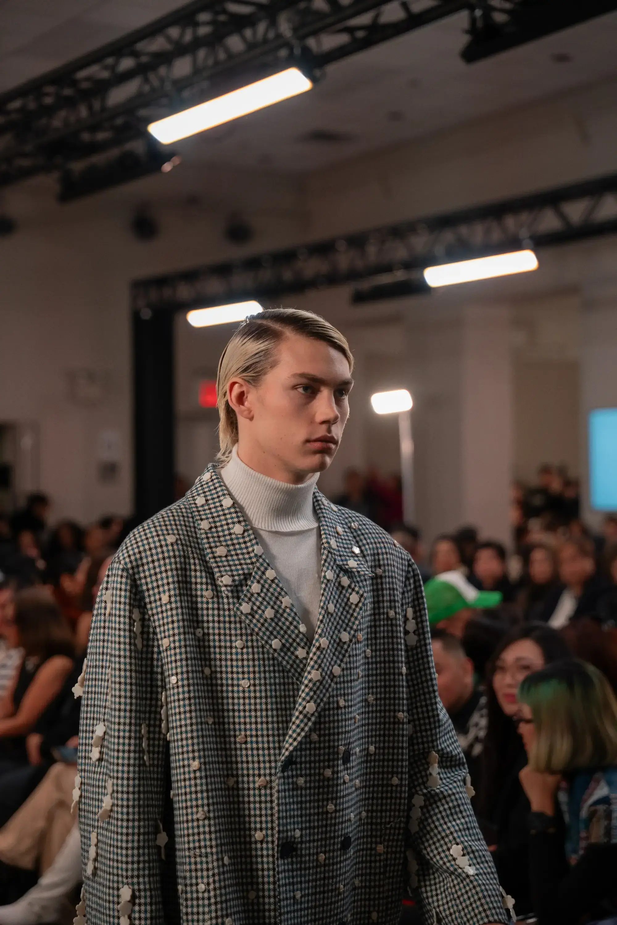 Model on runway at FILIPINXT — NYFW 2025