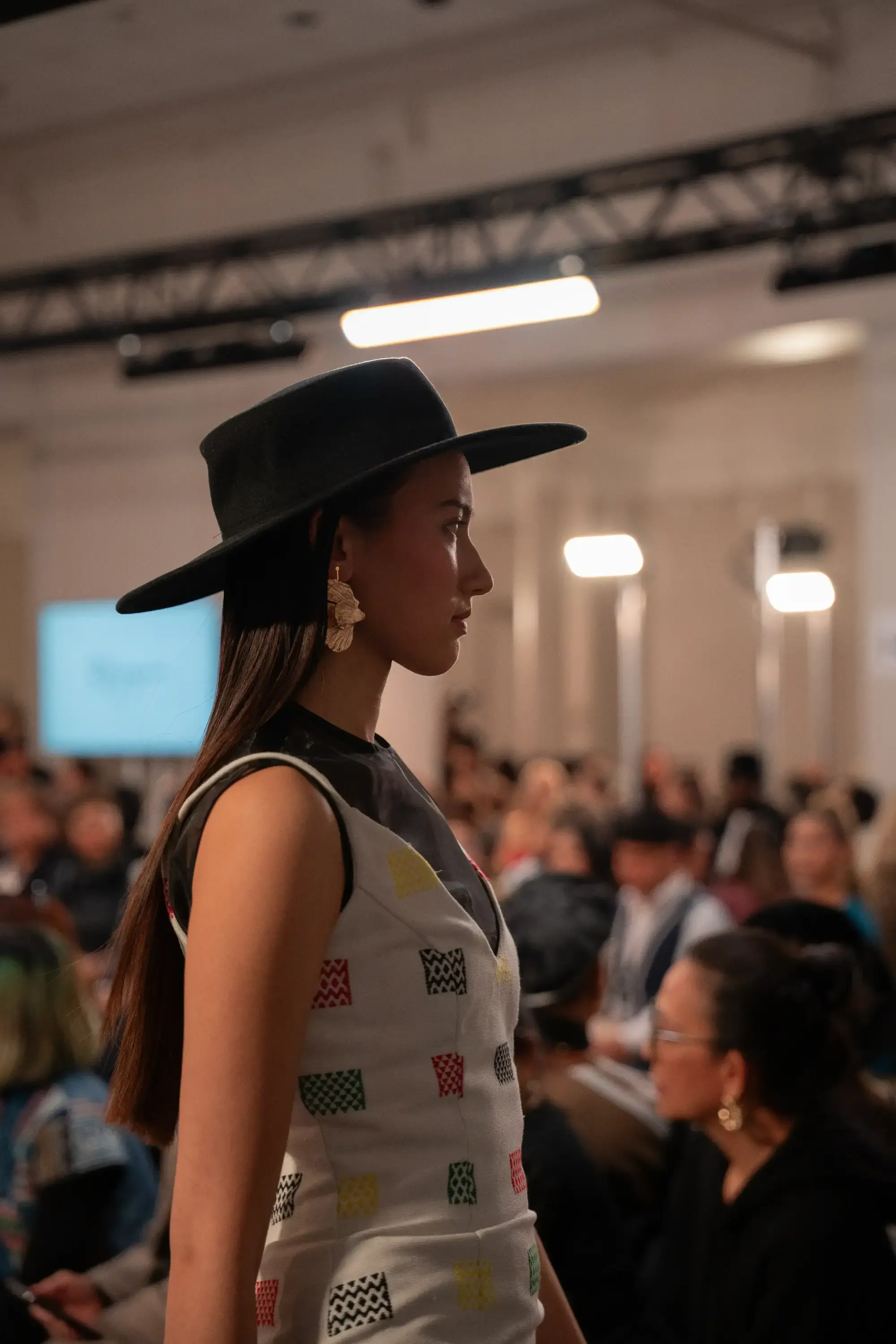 Model on runway at FILIPINXT — NYFW 2025