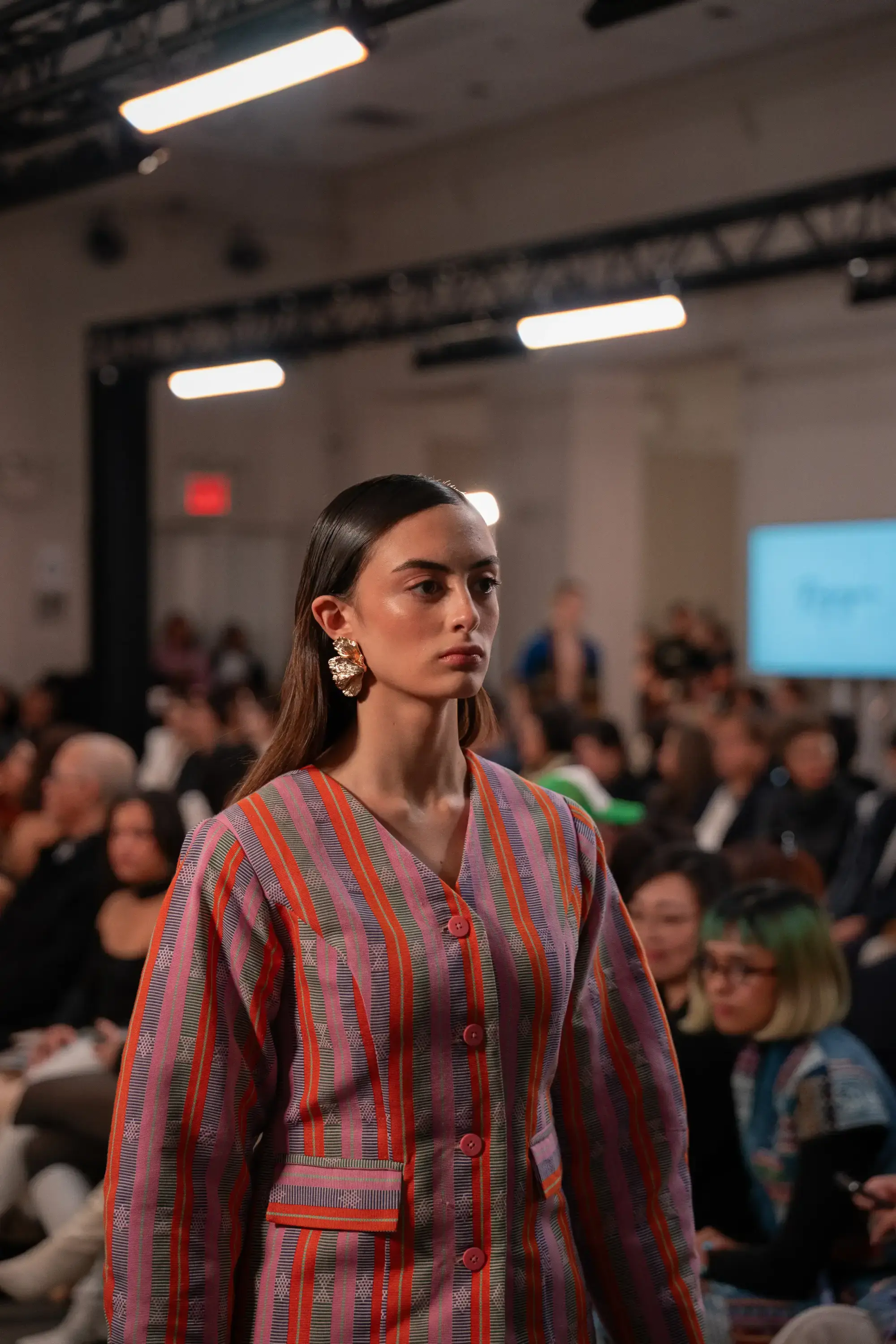 Model on runway at FILIPINXT — NYFW 2025