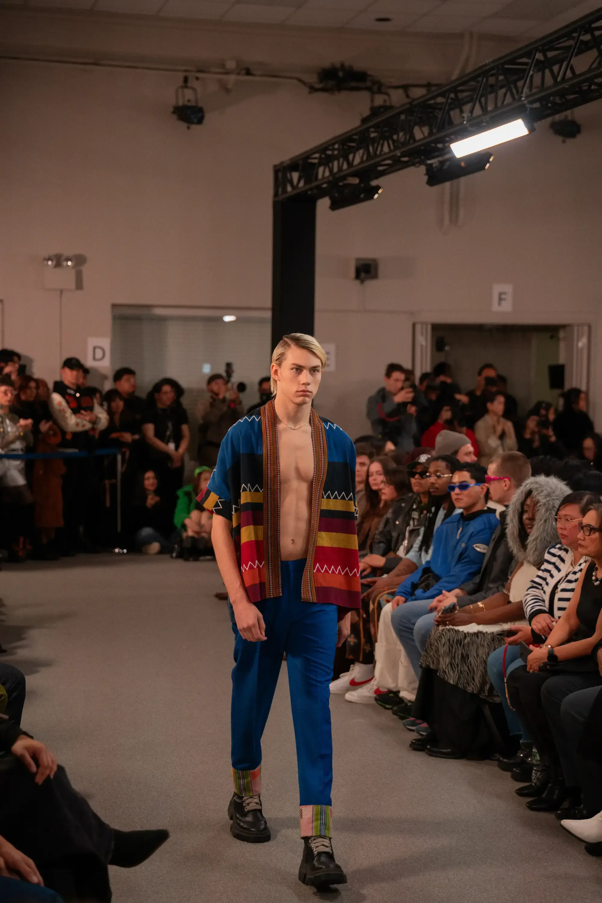 Model on runway at FILIPINXT — NYFW 2025