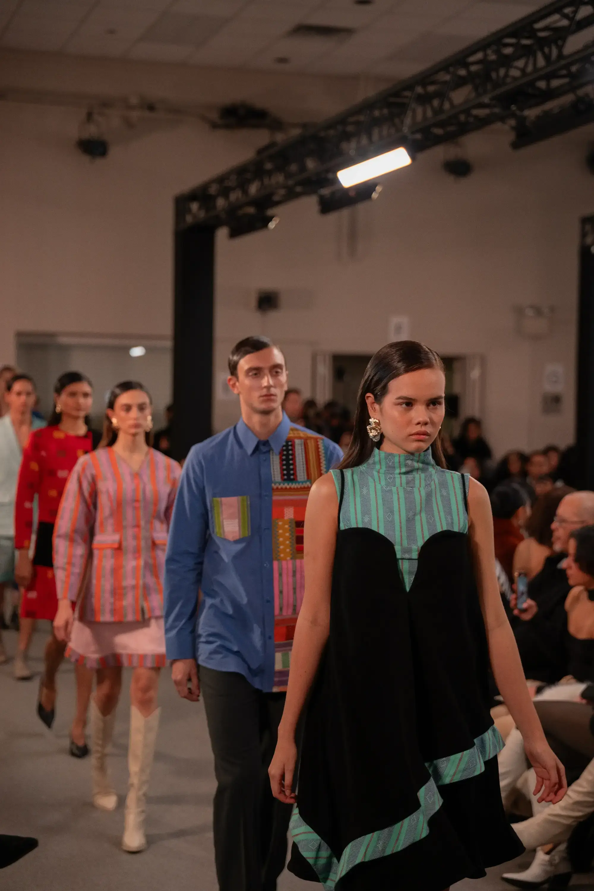 Model on runway at FILIPINXT — NYFW 2025