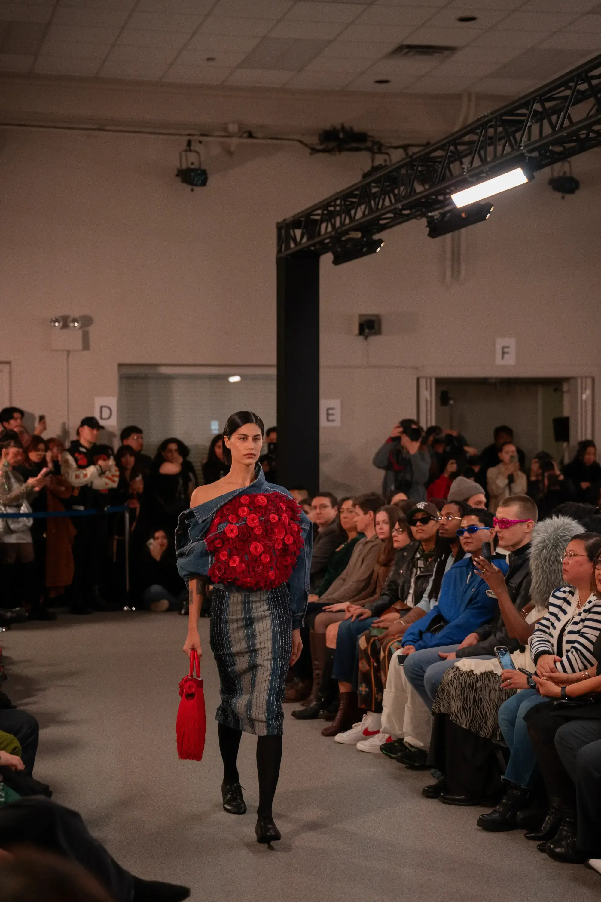 Model on runway at FILIPINXT — NYFW 2025