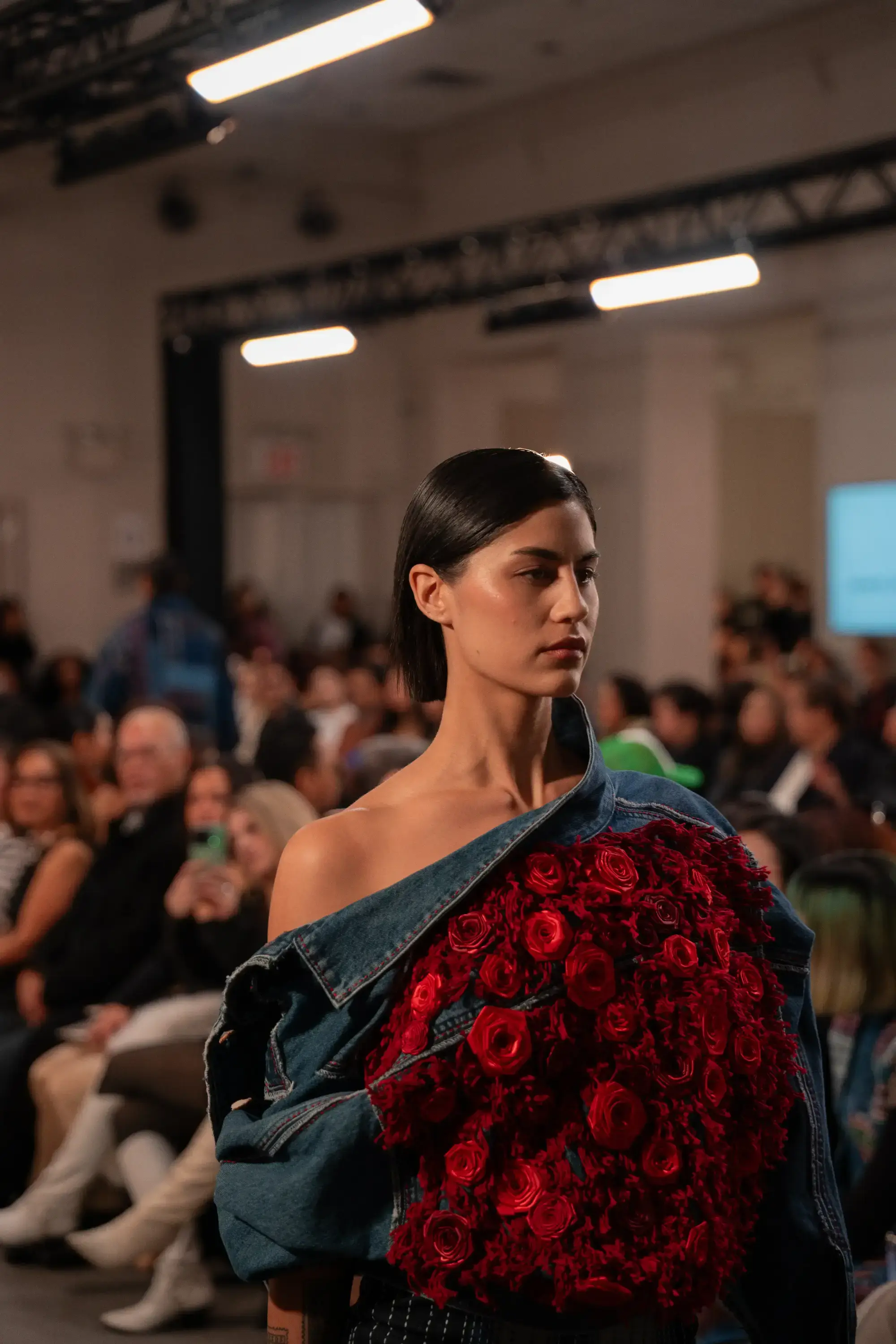 Model on runway at FILIPINXT — NYFW 2025