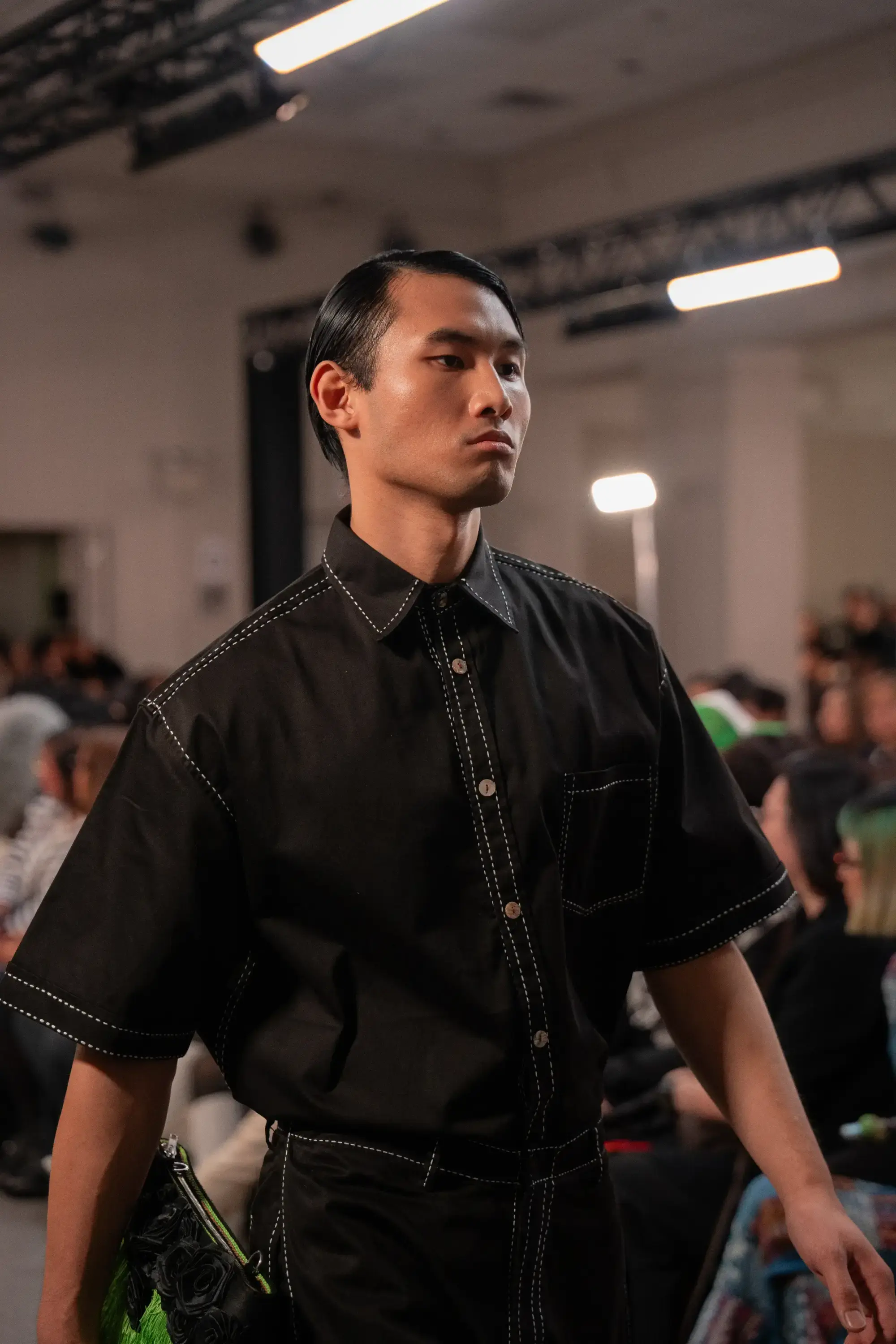 Model on runway at FILIPINXT — NYFW 2025