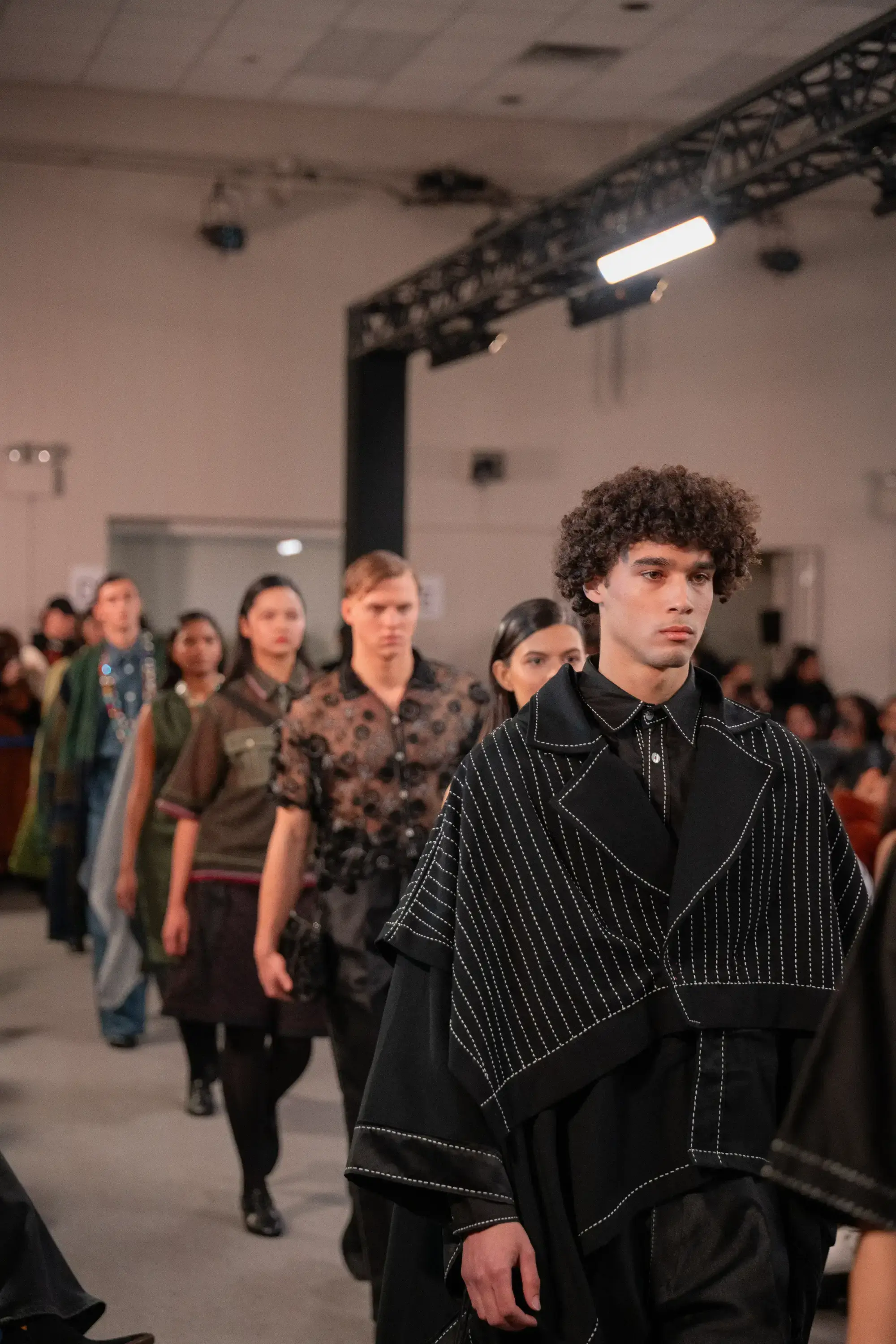 Model on runway at FILIPINXT — NYFW 2025