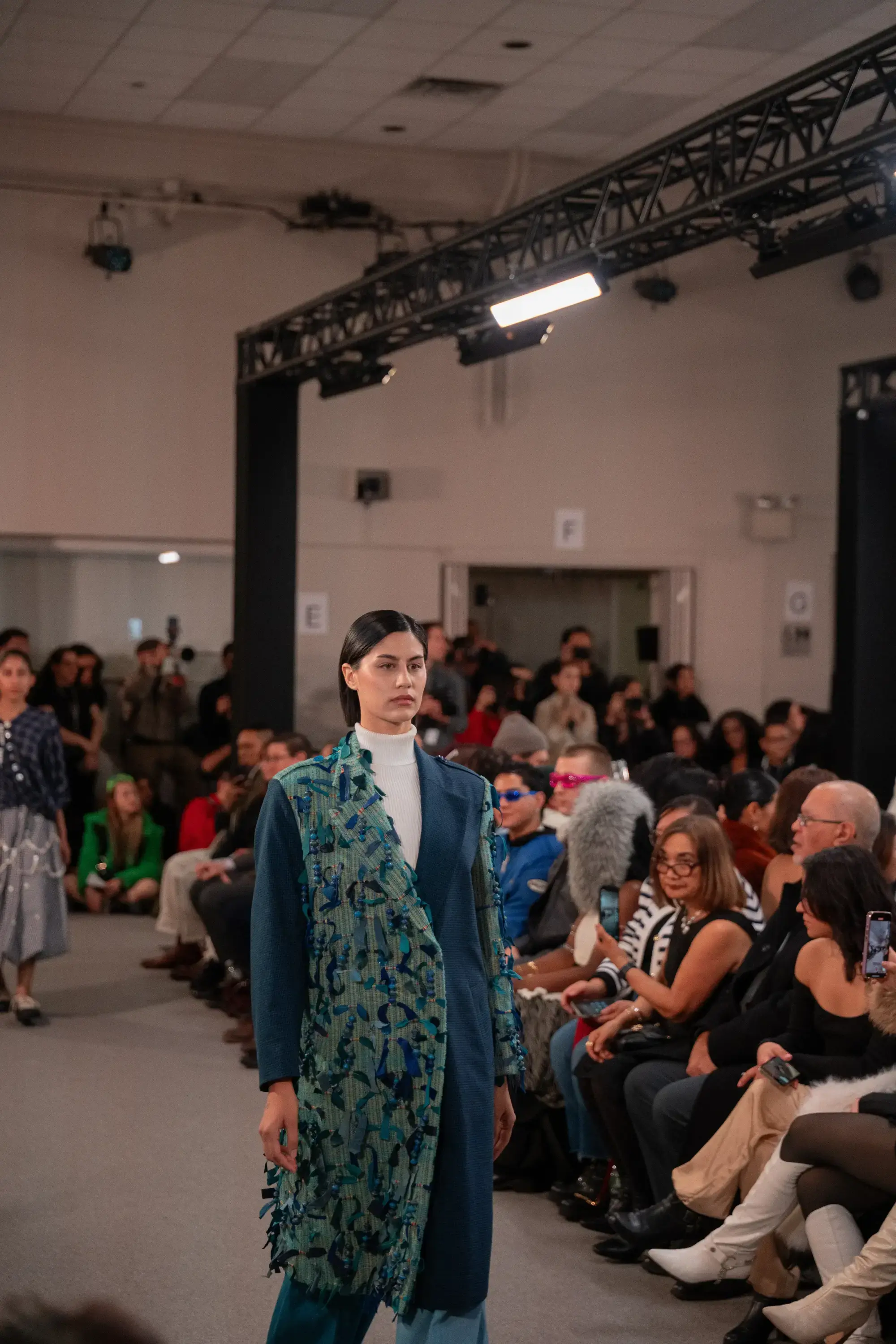 Model on runway at FILIPINXT — NYFW 2025