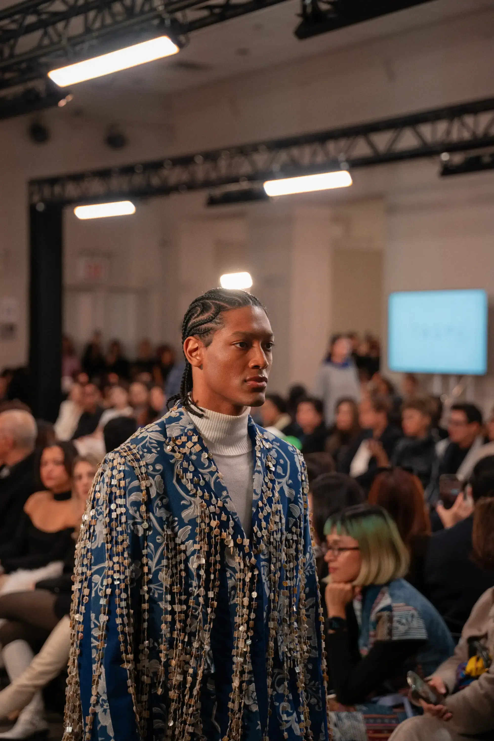 Model on runway at FILIPINXT — NYFW 2025