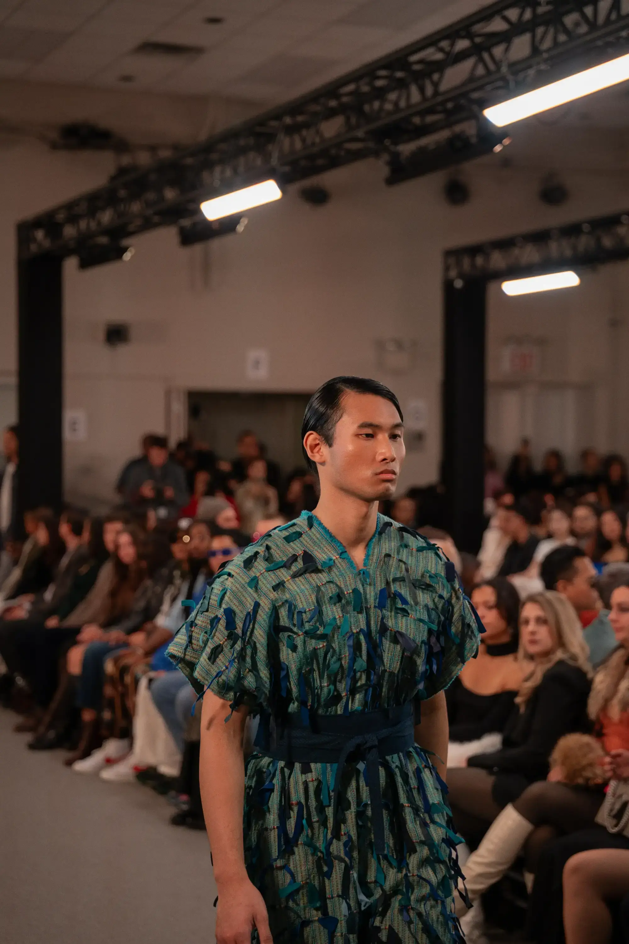 Model on runway at FILIPINXT — NYFW 2025