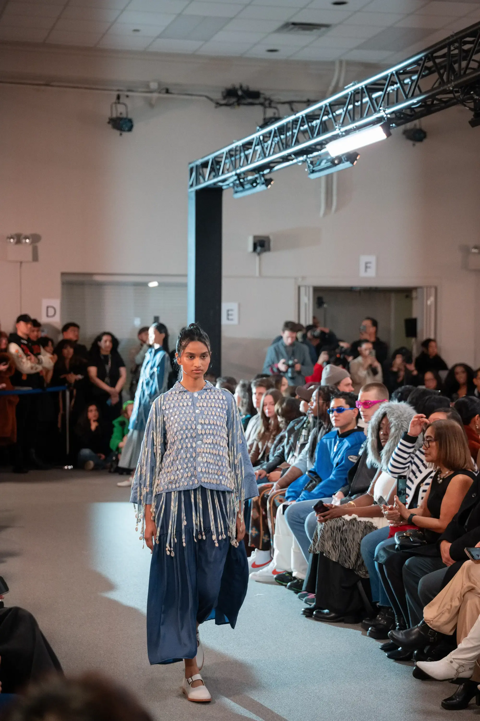 Model on runway at FILIPINXT — NYFW 2025