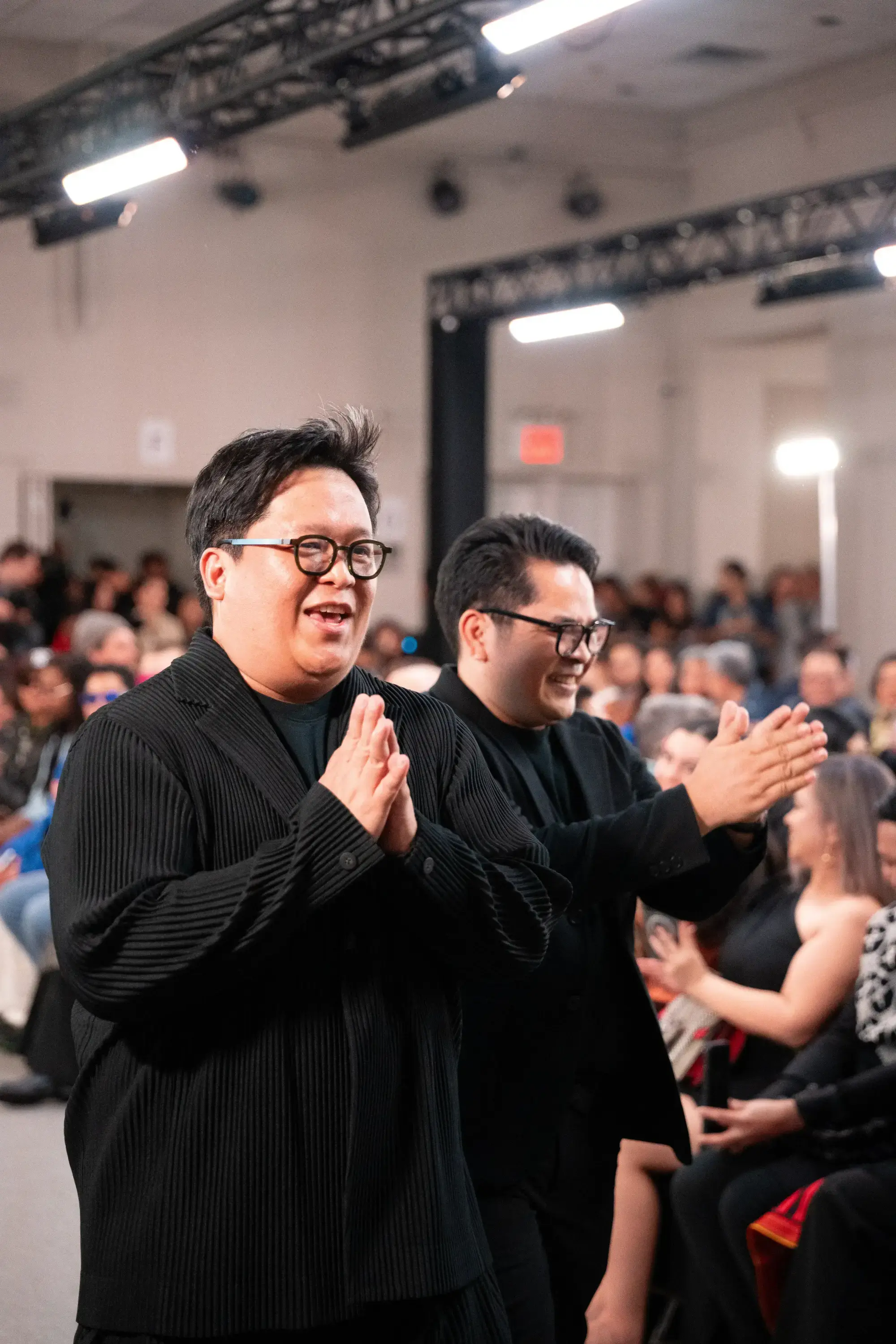 Model on runway at FILIPINXT — NYFW 2025