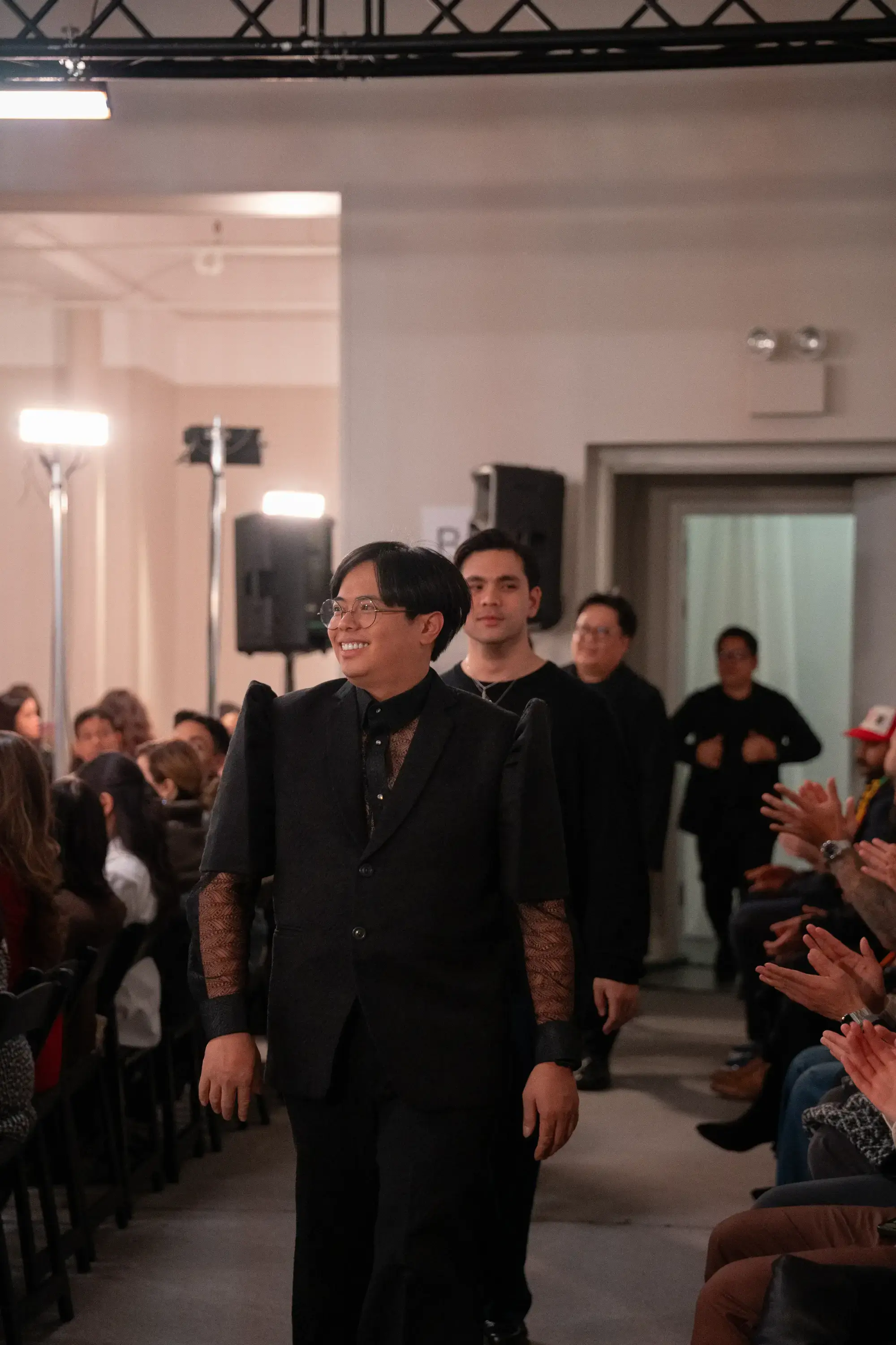 Model on runway at FILIPINXT — NYFW 2025
