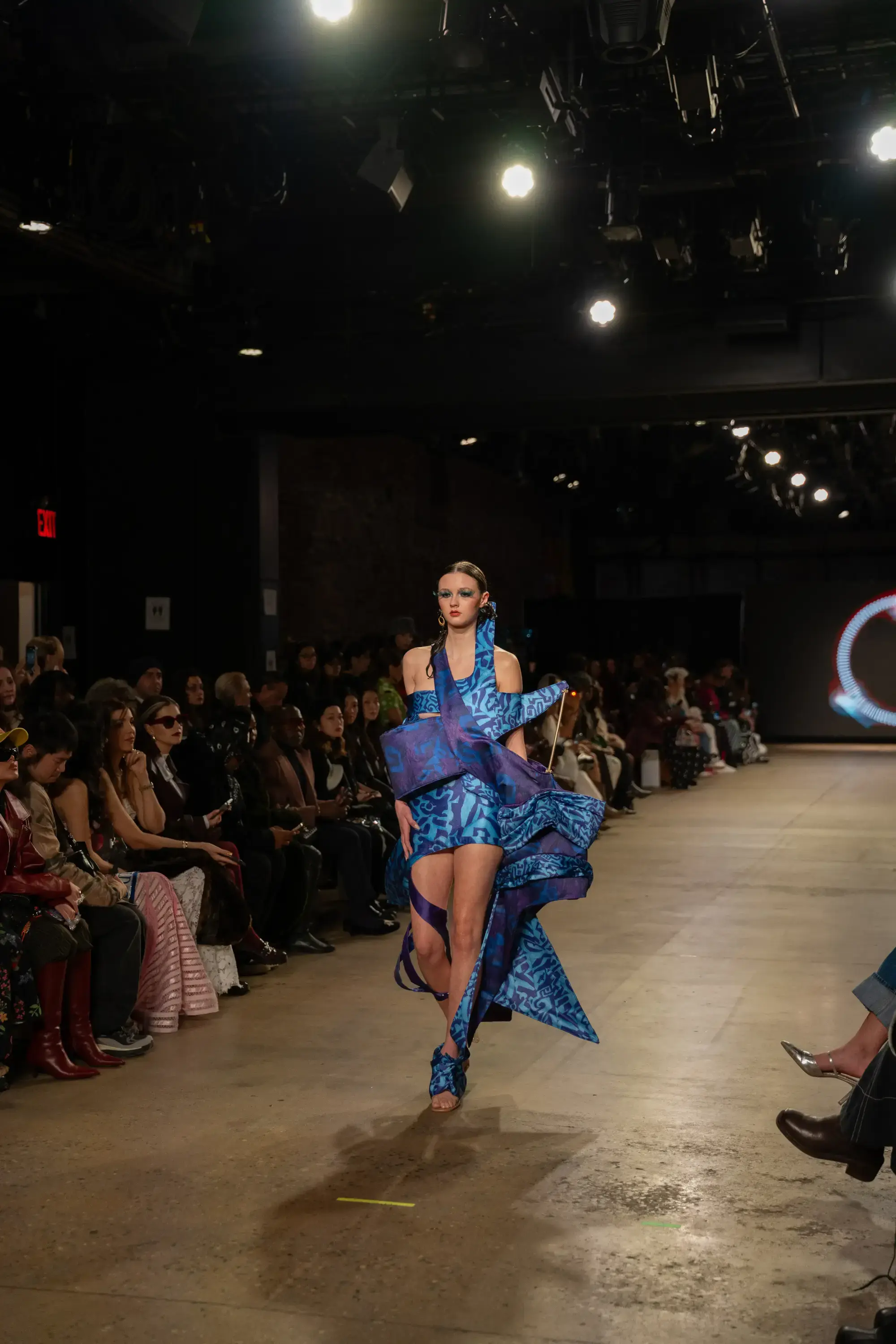 Model on runway at GFC 01 — NYFW 2025