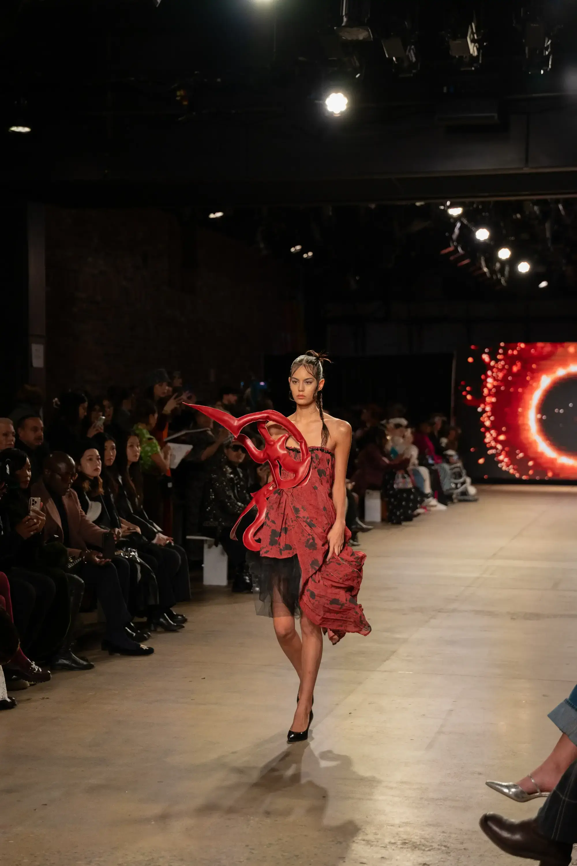 Model on runway at GFC 01 — NYFW 2025