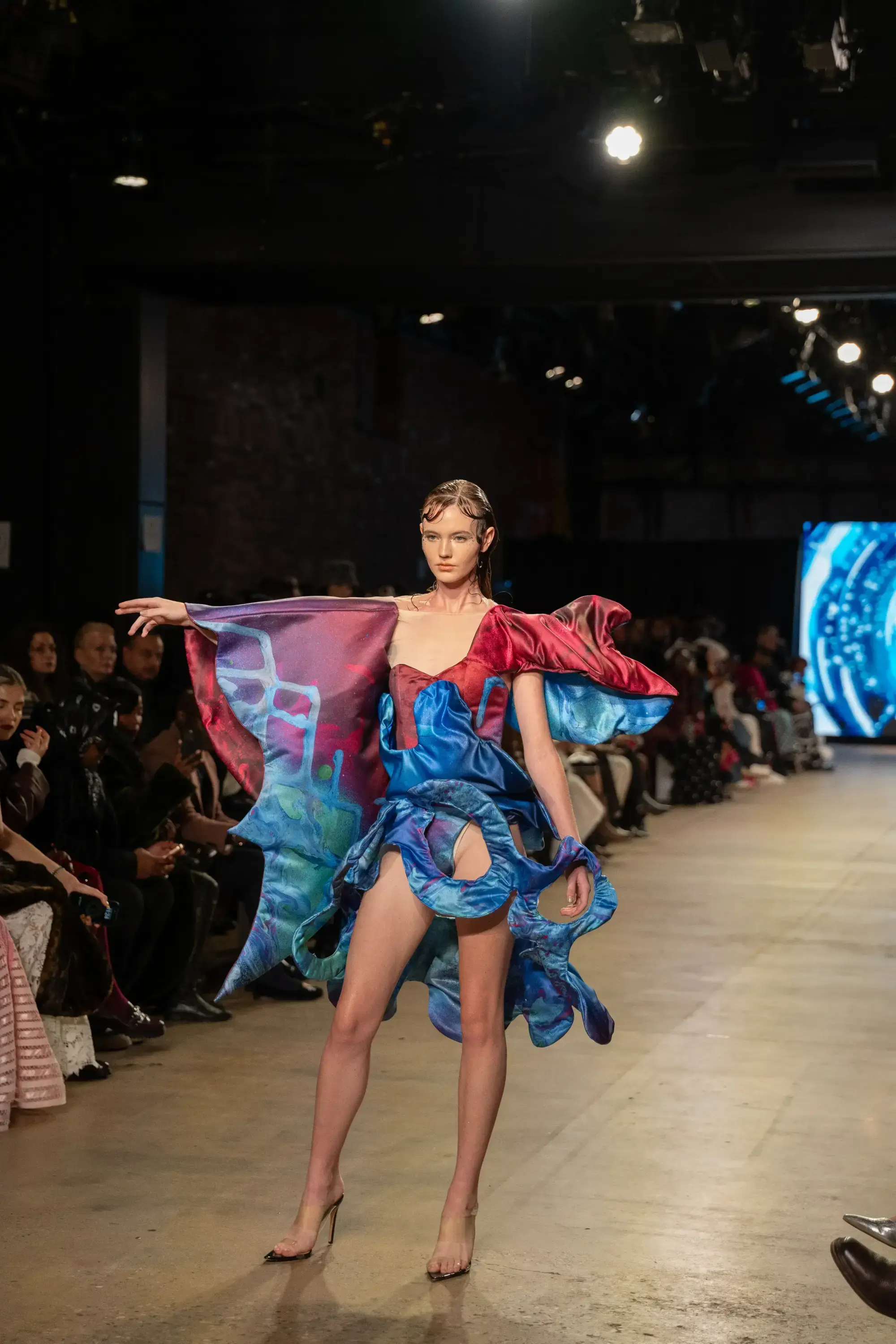 Model on runway at GFC 01 — NYFW 2025
