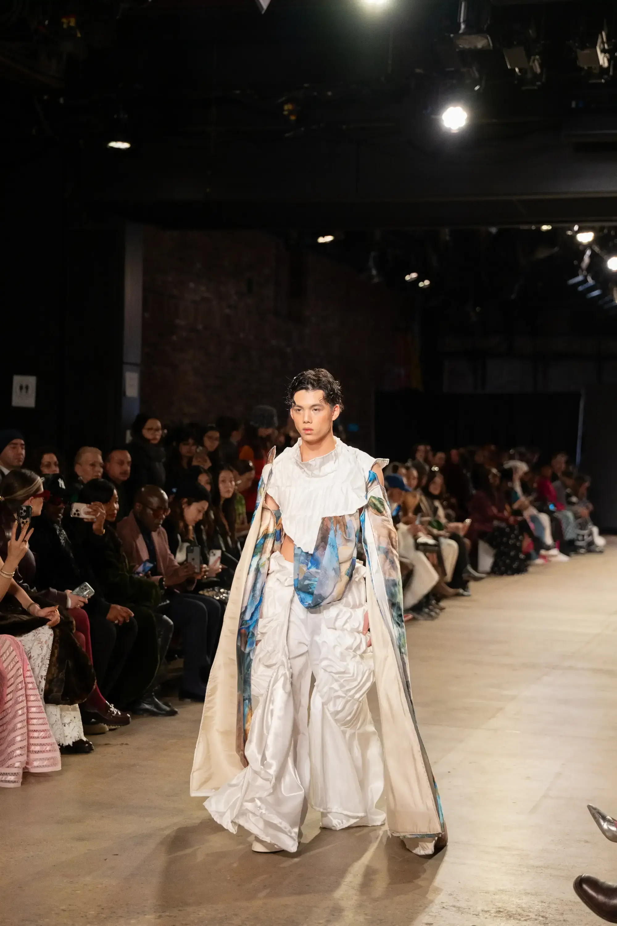 Model on runway at GFC 01 — NYFW 2025