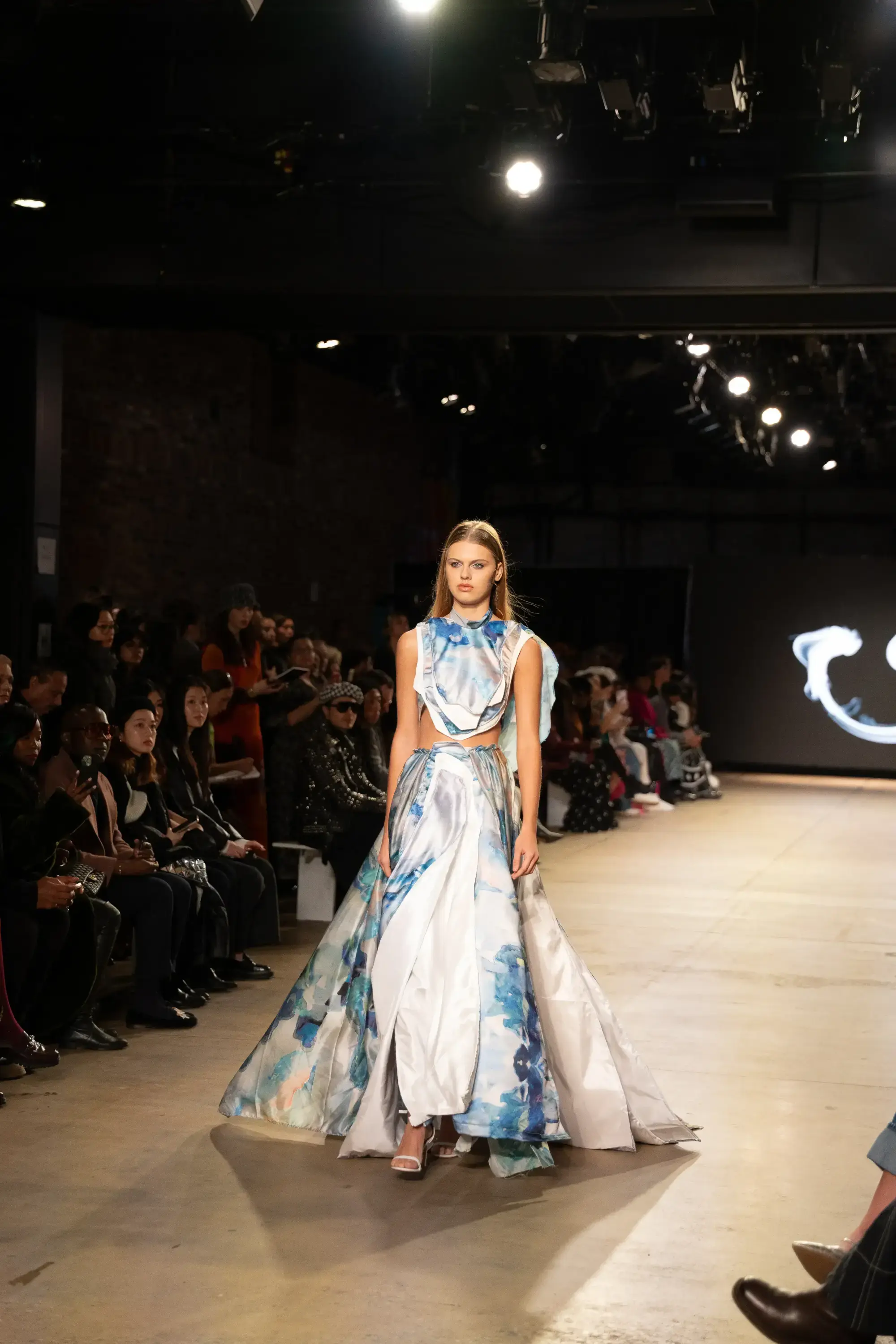 Model on runway at GFC 01 — NYFW 2025