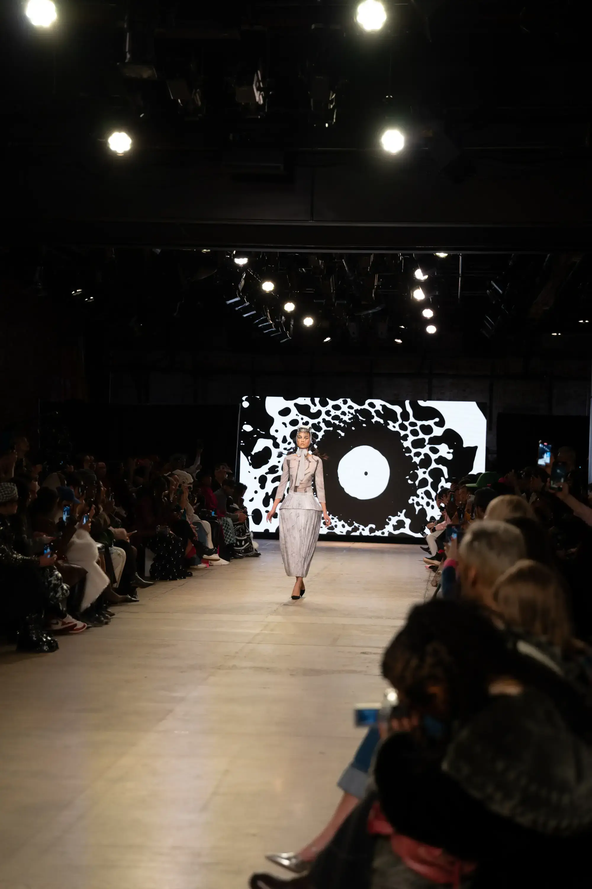 Model on runway at GFC 01 — NYFW 2025