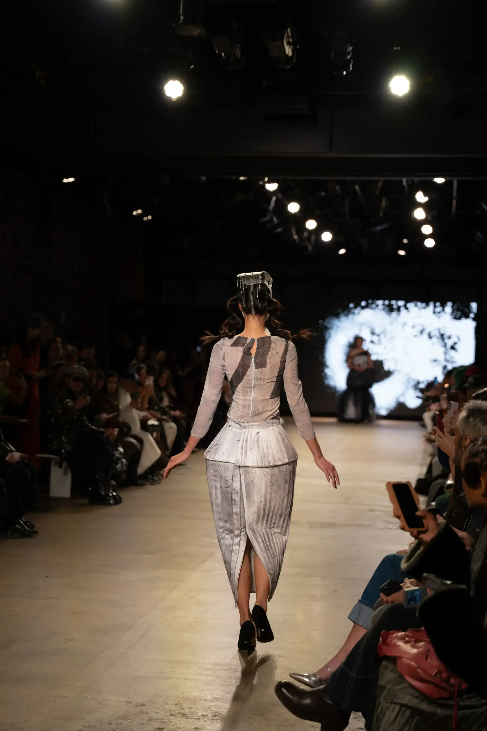 Model on runway at GFC 01 — NYFW 2025