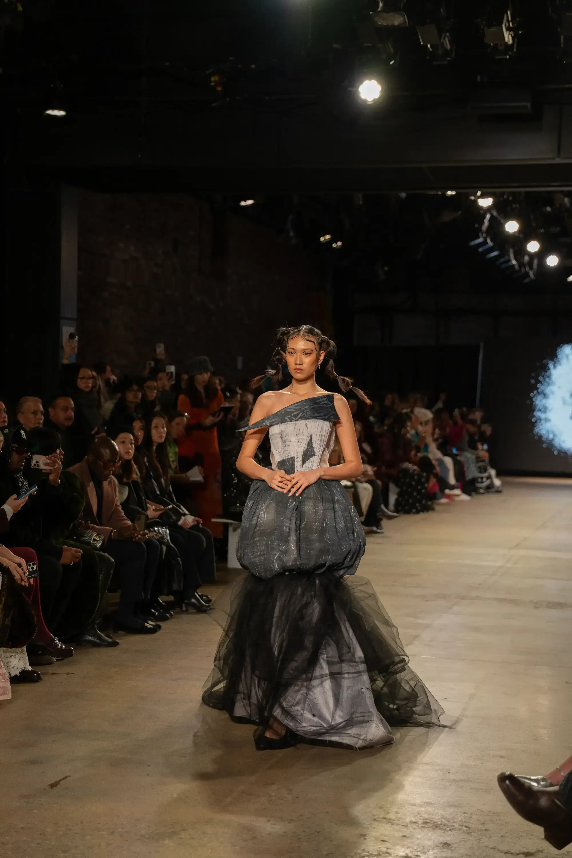 Model on runway at GFC 01 — NYFW 2025