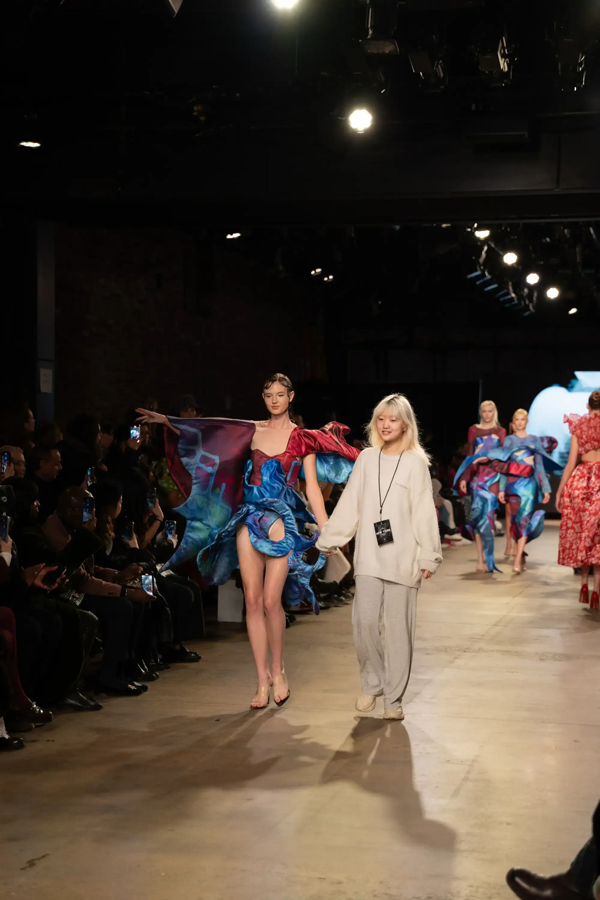 Model on runway at GFC 01 — NYFW 2025