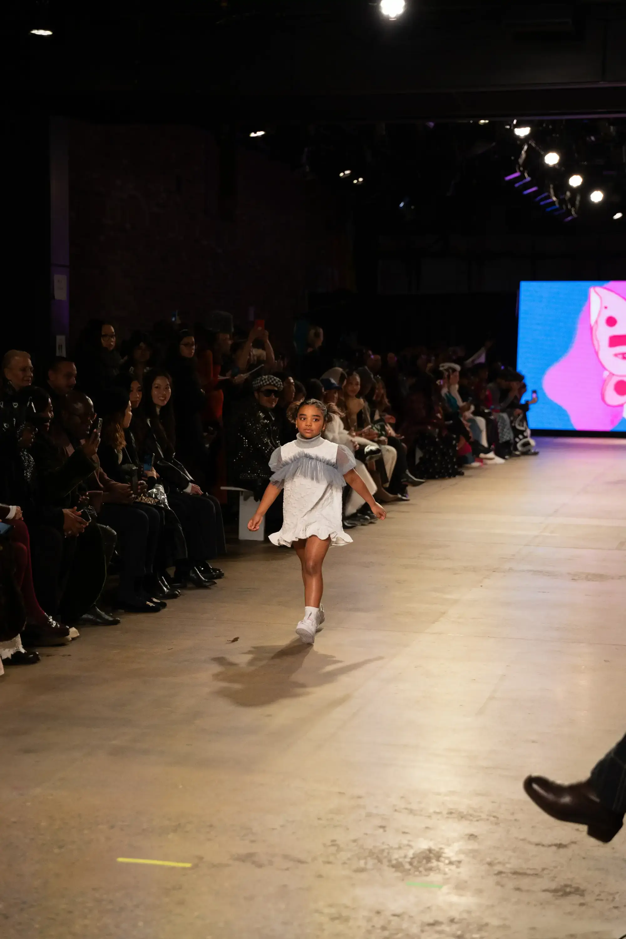 Model on runway at GFC 01 — NYFW 2025