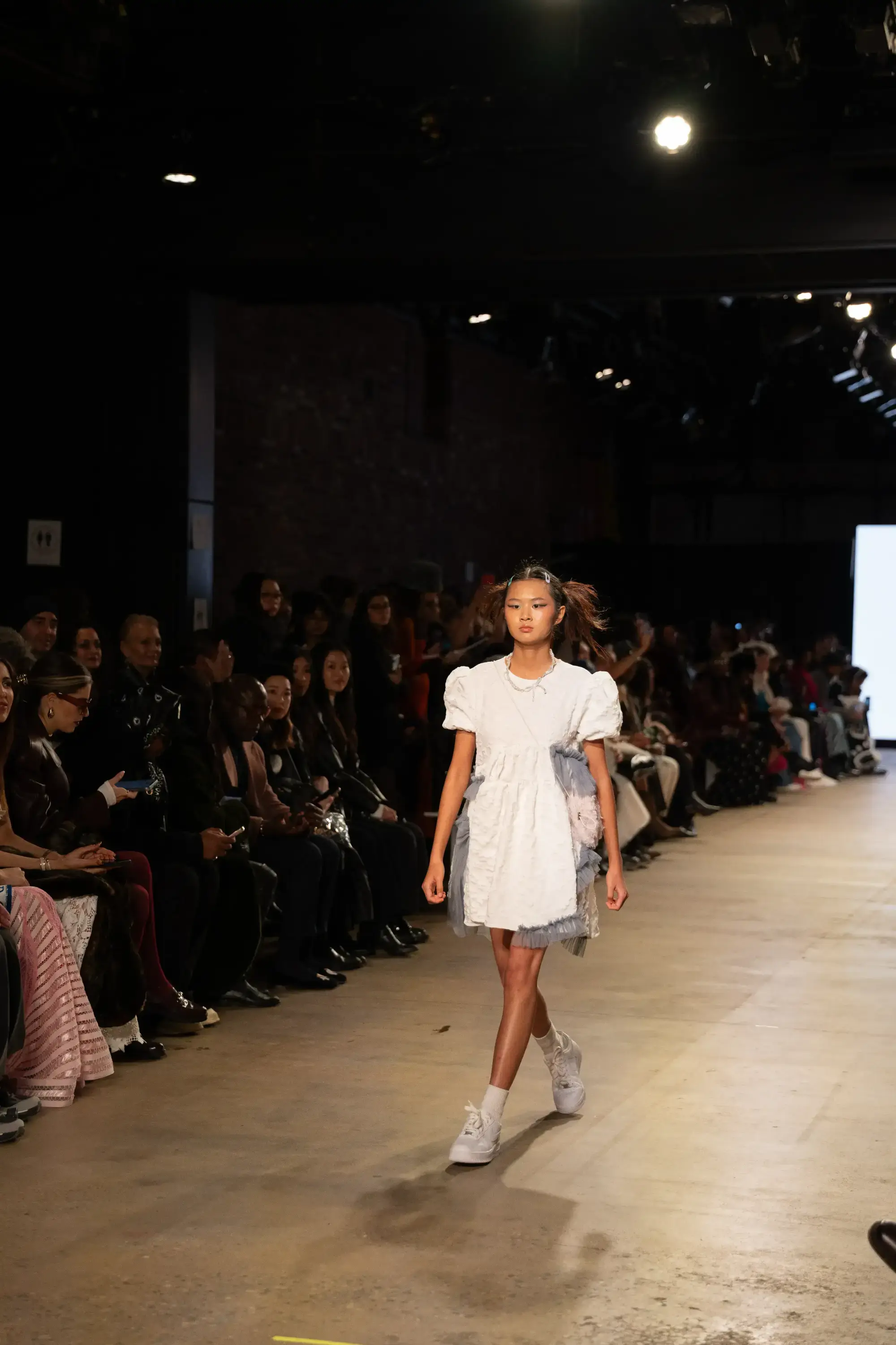 Model on runway at GFC 01 — NYFW 2025