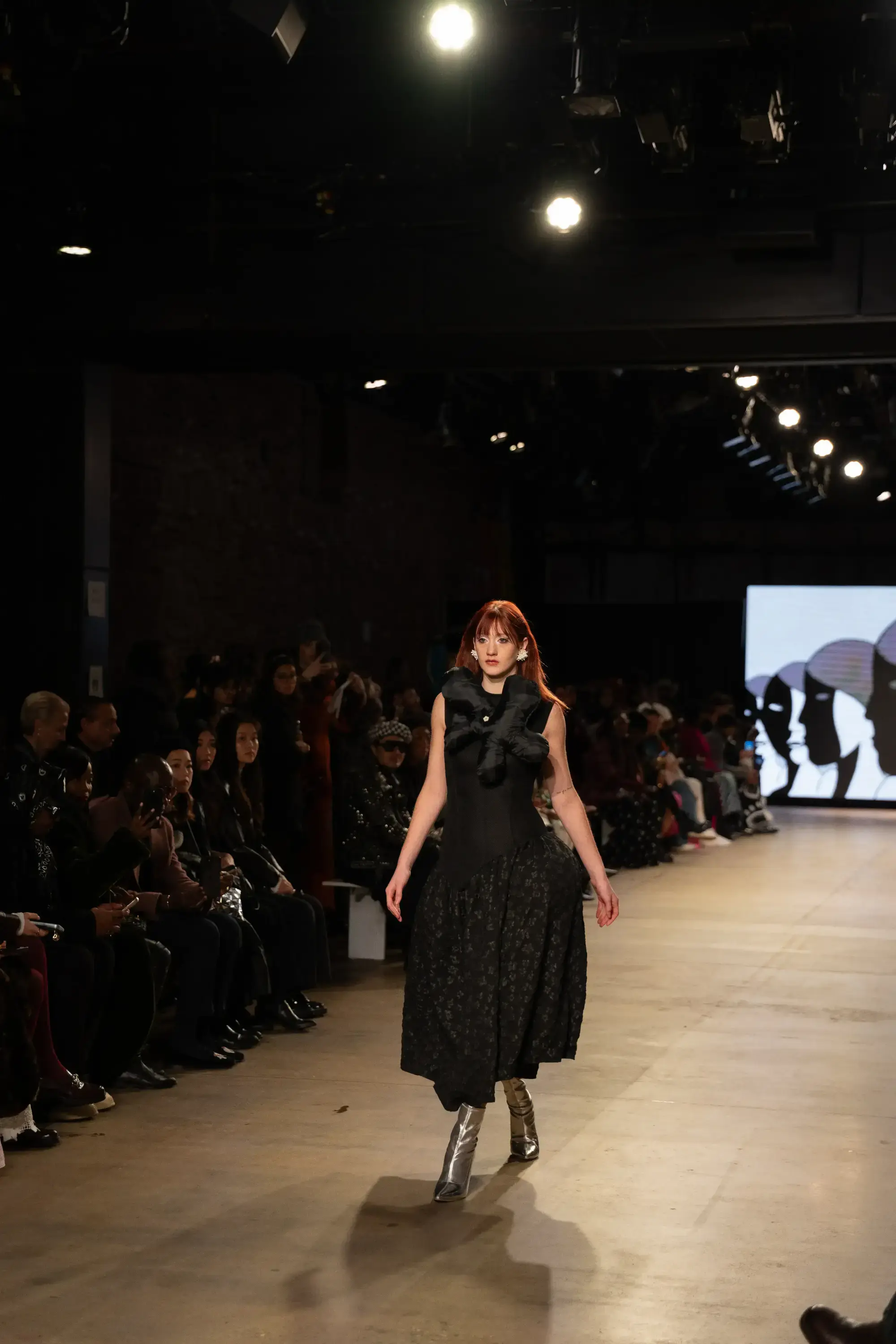 Model on runway at GFC 01 — NYFW 2025