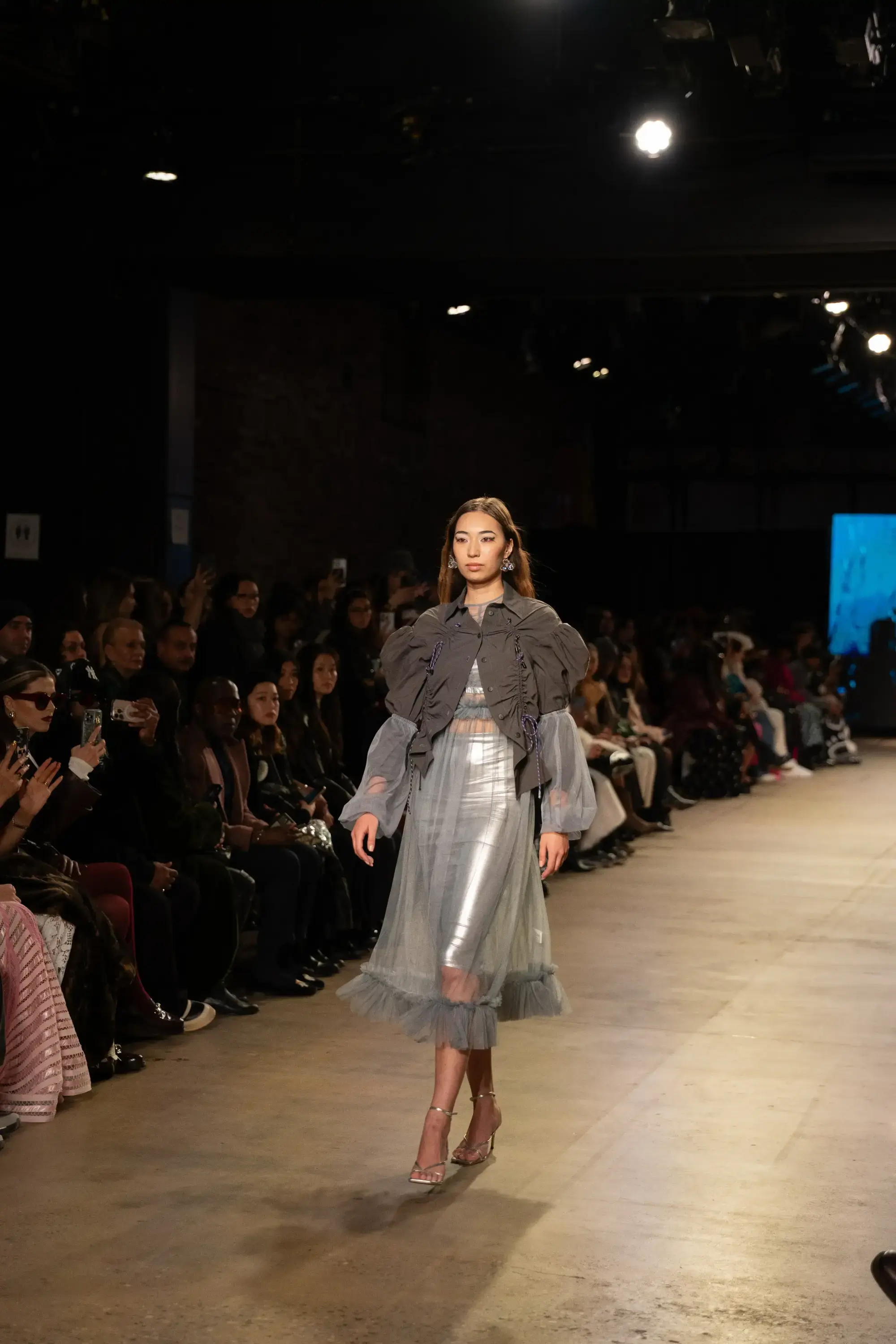 Model on runway at GFC 01 — NYFW 2025
