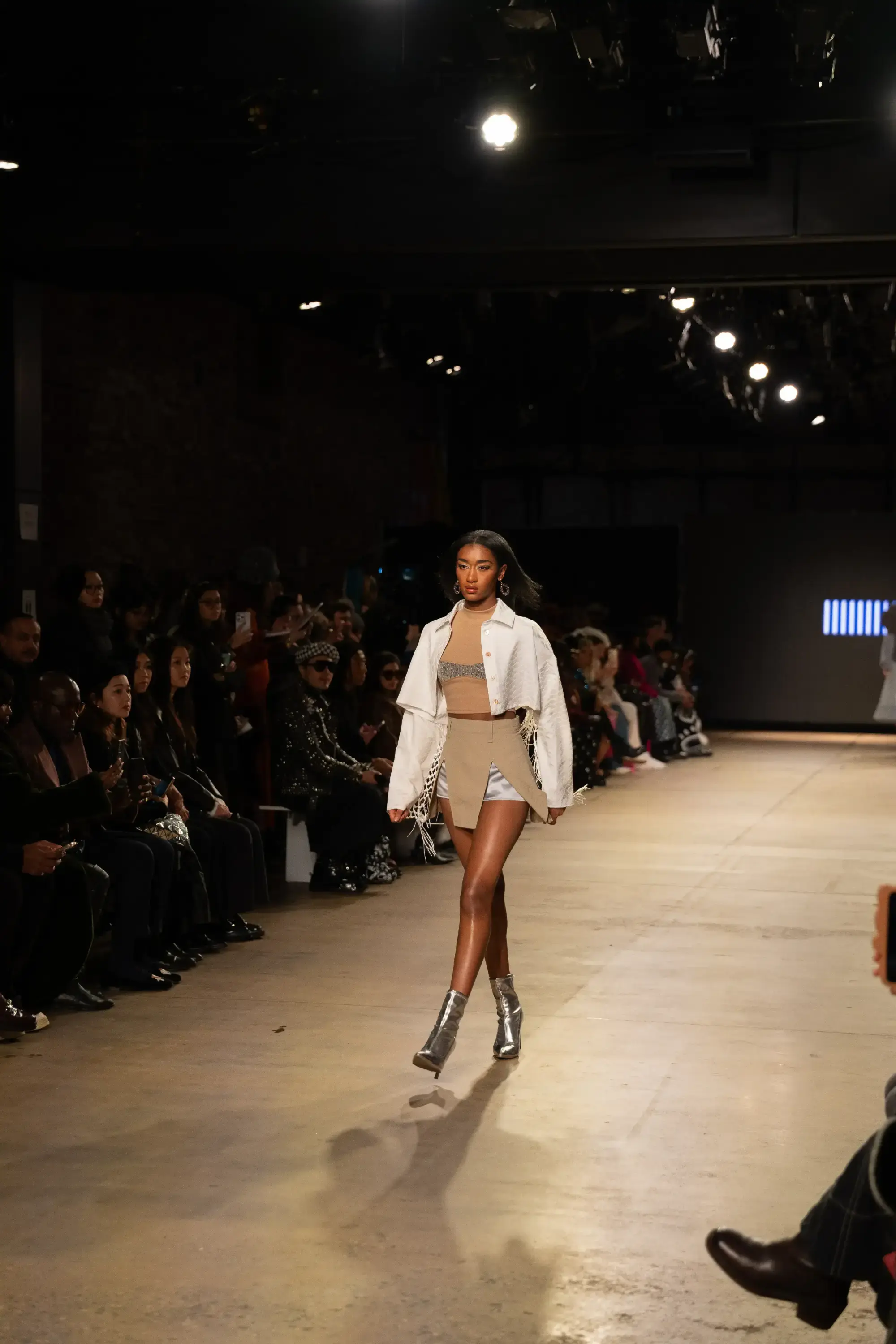 Model on runway at GFC 01 — NYFW 2025