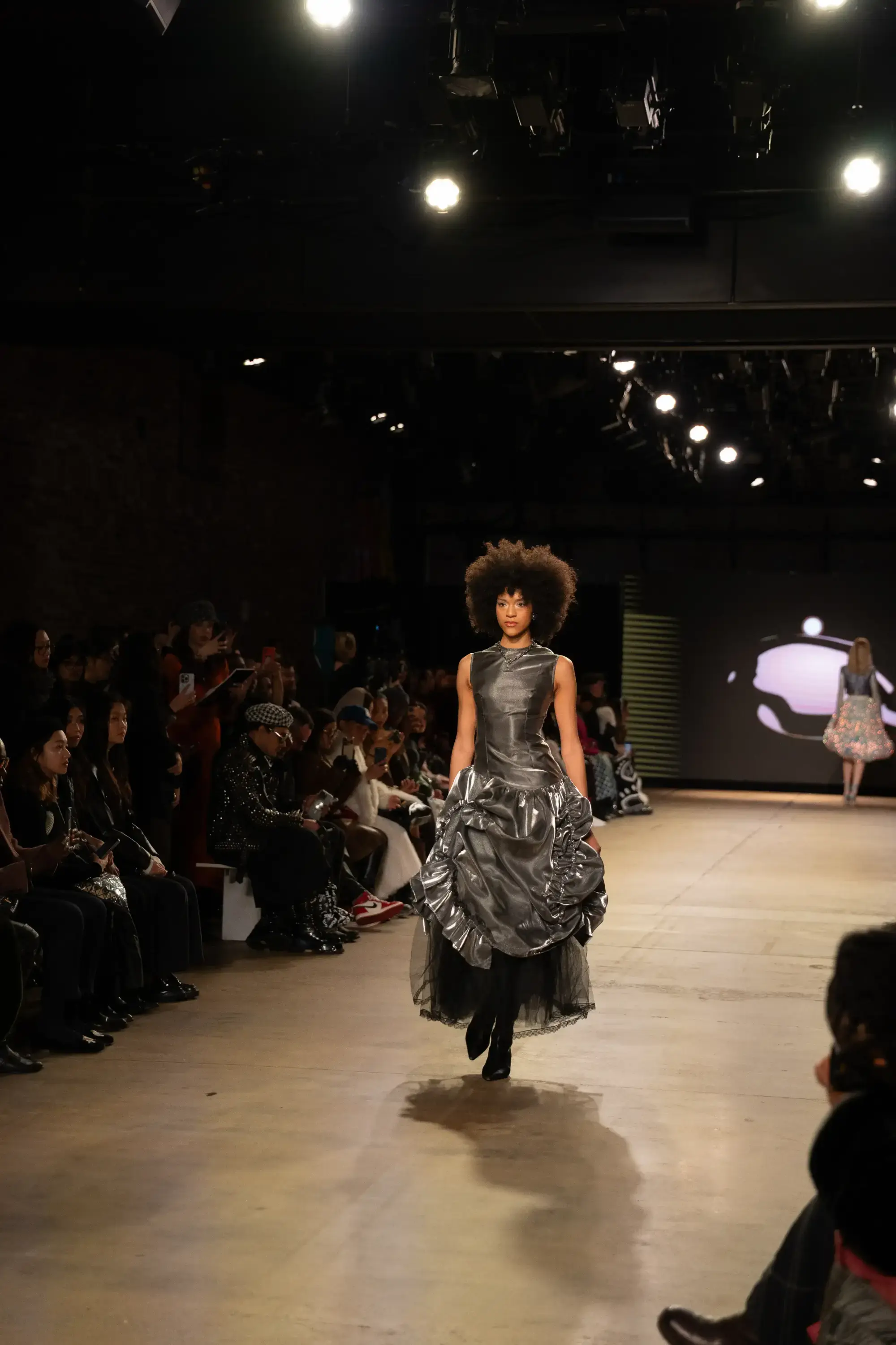 Model on runway at GFC 01 — NYFW 2025