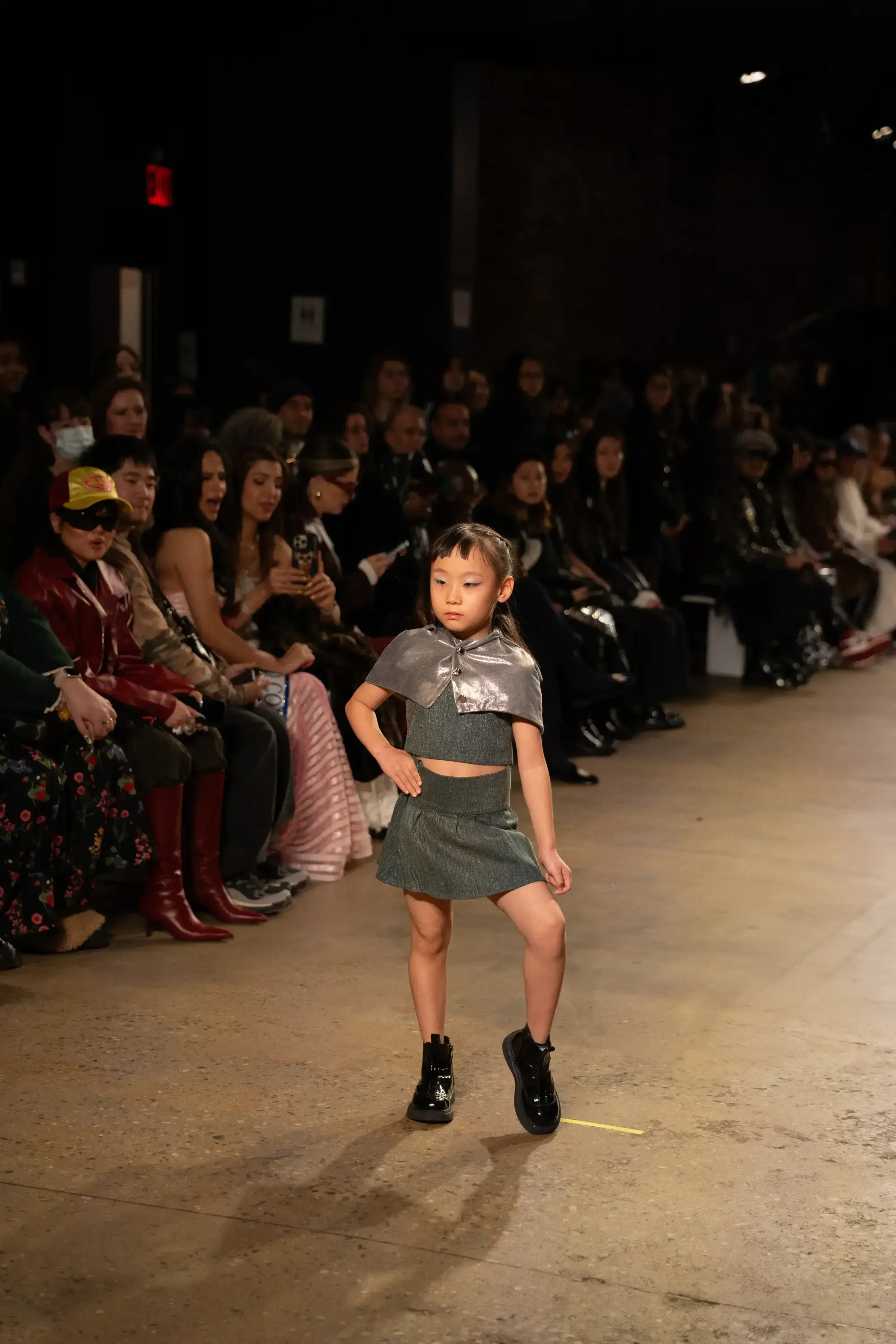 Model on runway at GFC 01 — NYFW 2025