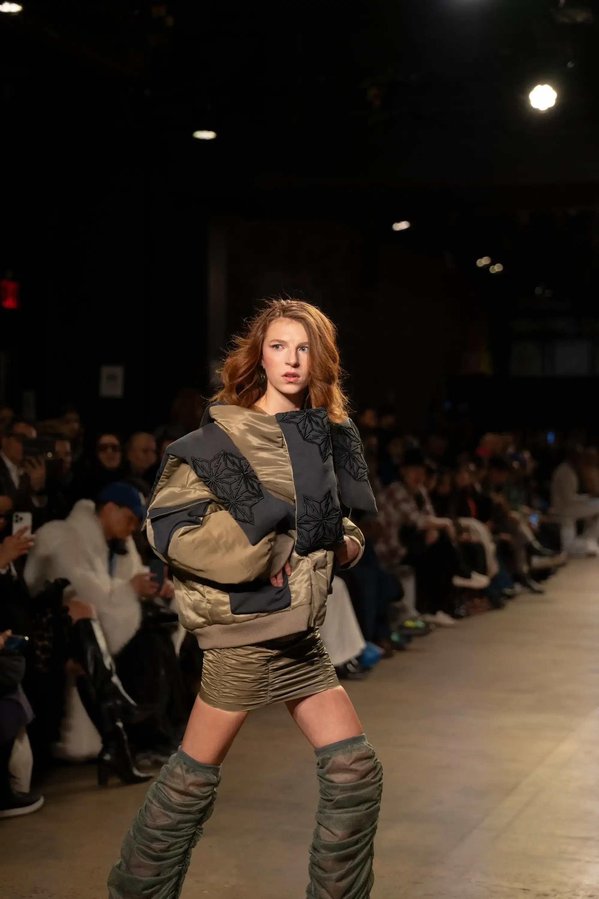 Model on runway at GFC 02 — NYFW 2025