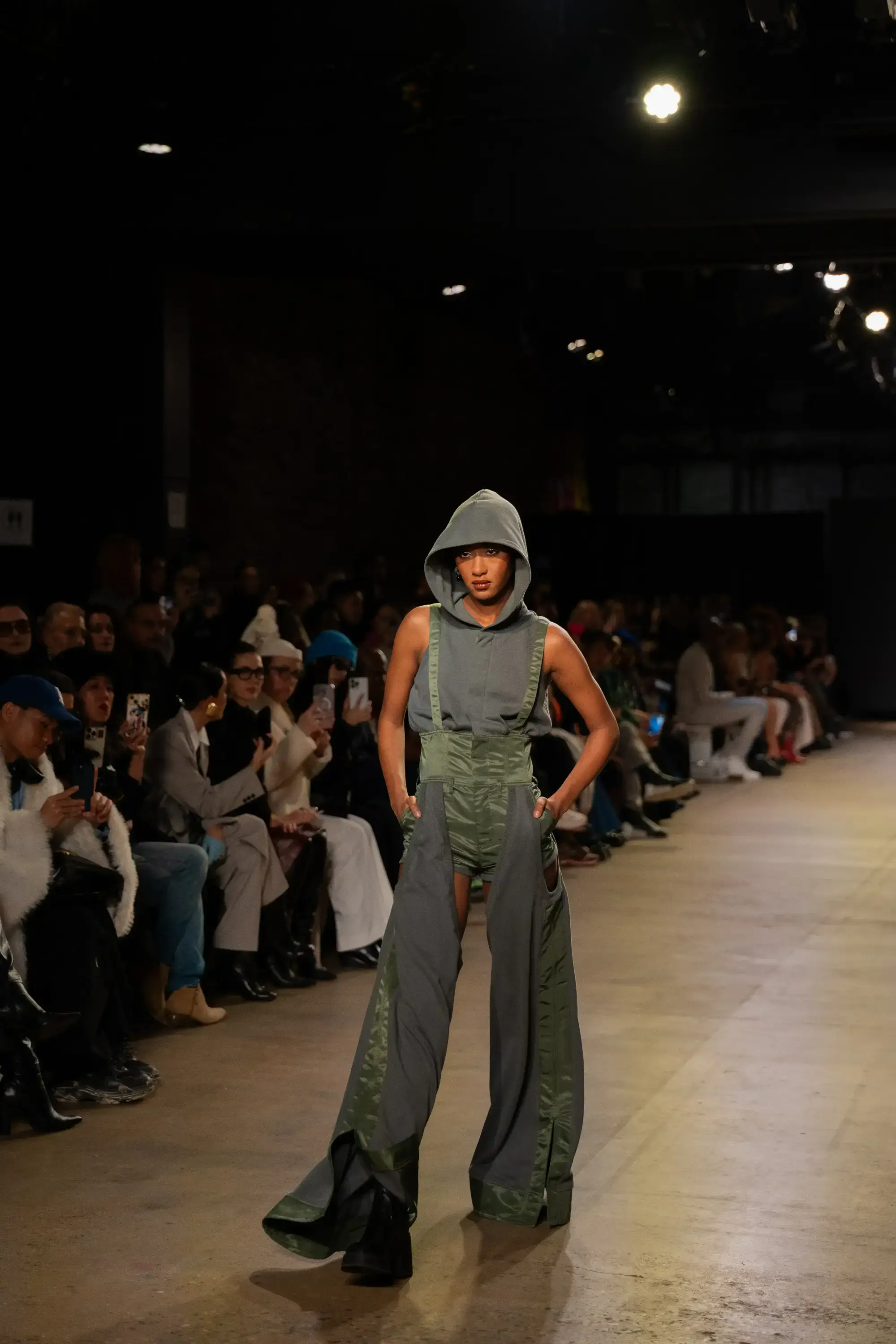 Model on runway at GFC 02 — NYFW 2025