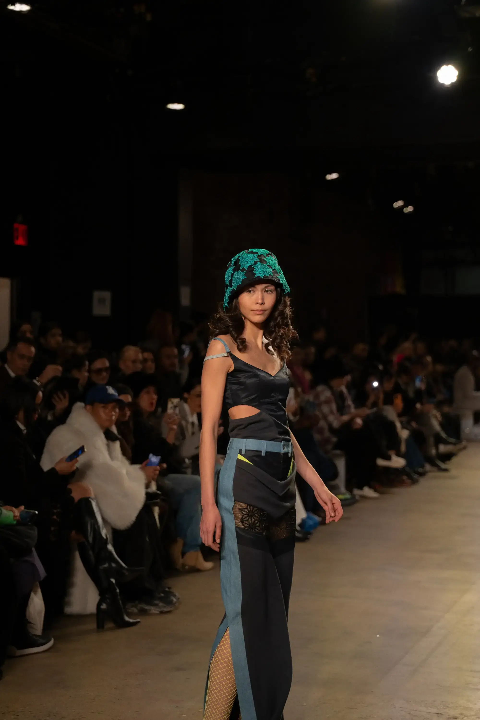 Model on runway at GFC 02 — NYFW 2025