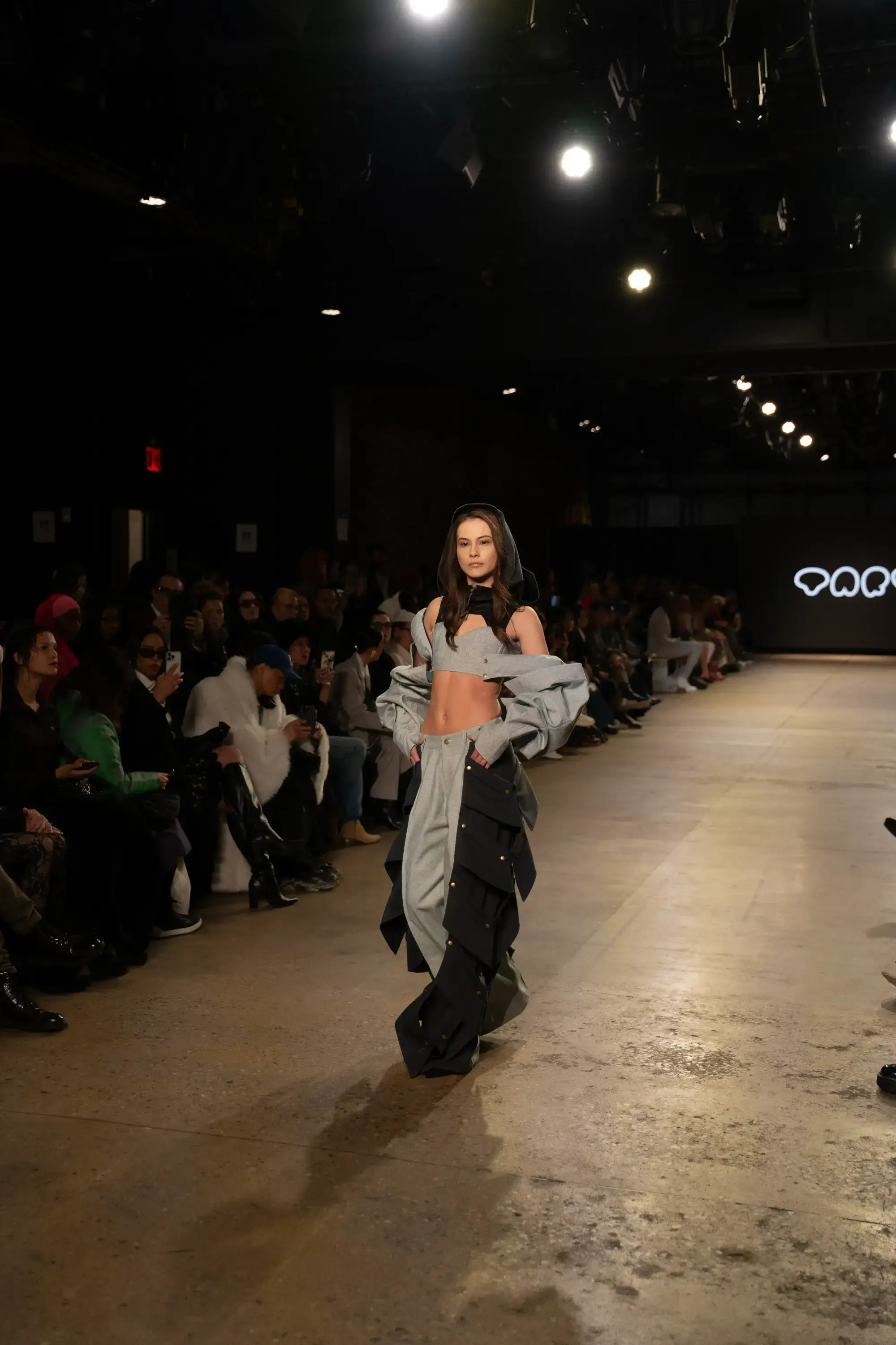 Model on runway at GFC 02 — NYFW 2025