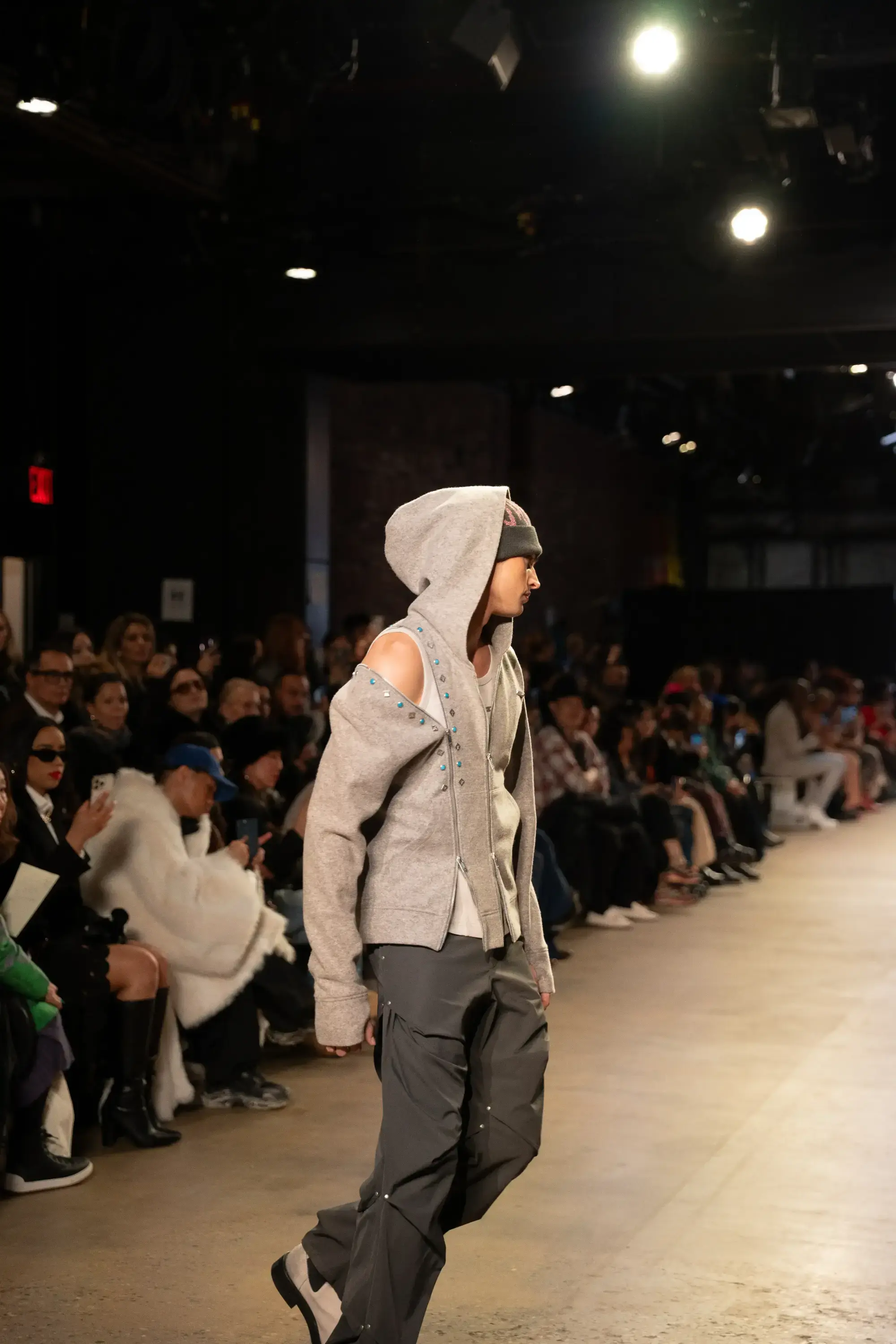 Model on runway at GFC 04 — NYFW 2025