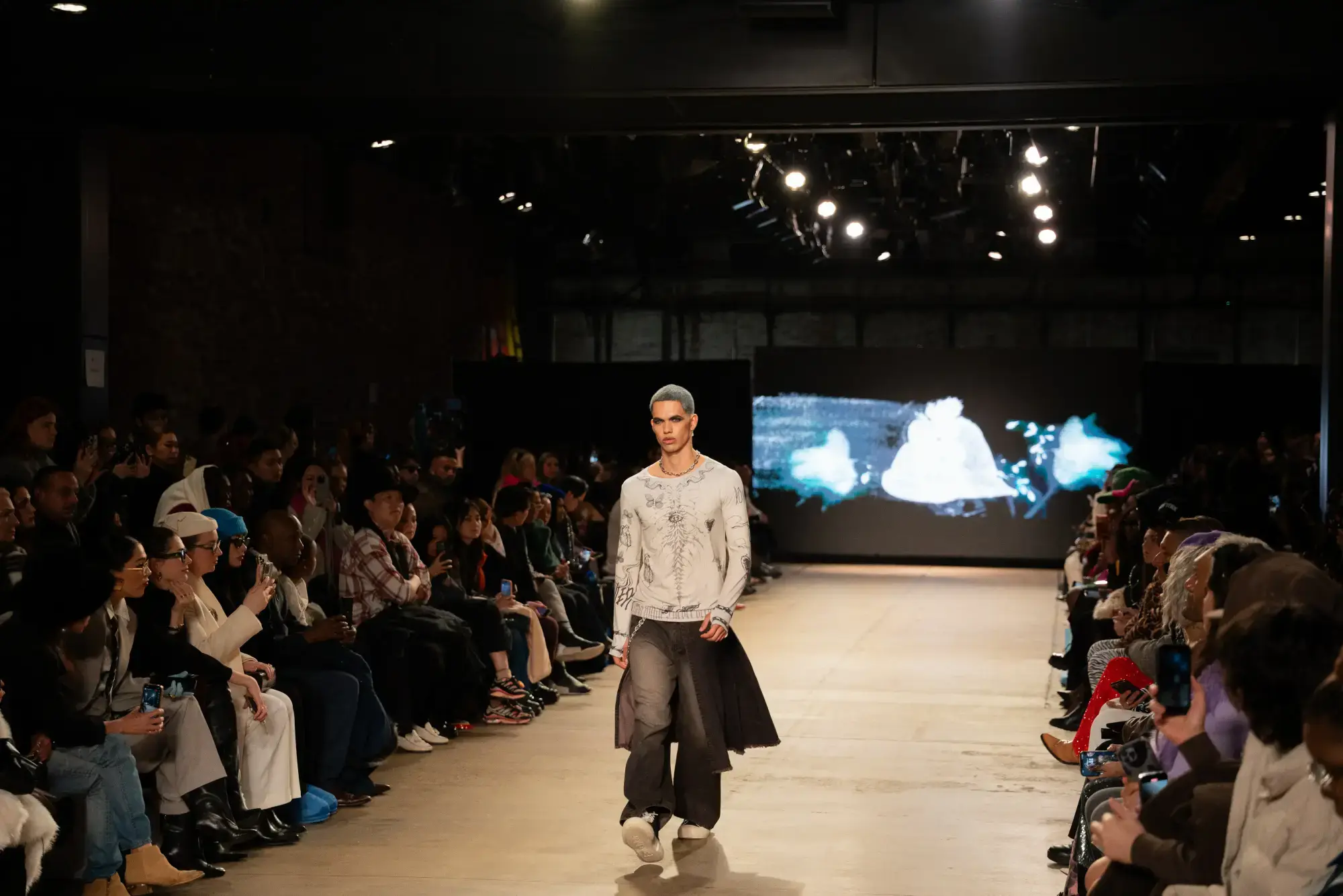 Model on runway at GFC 04 — NYFW 2025