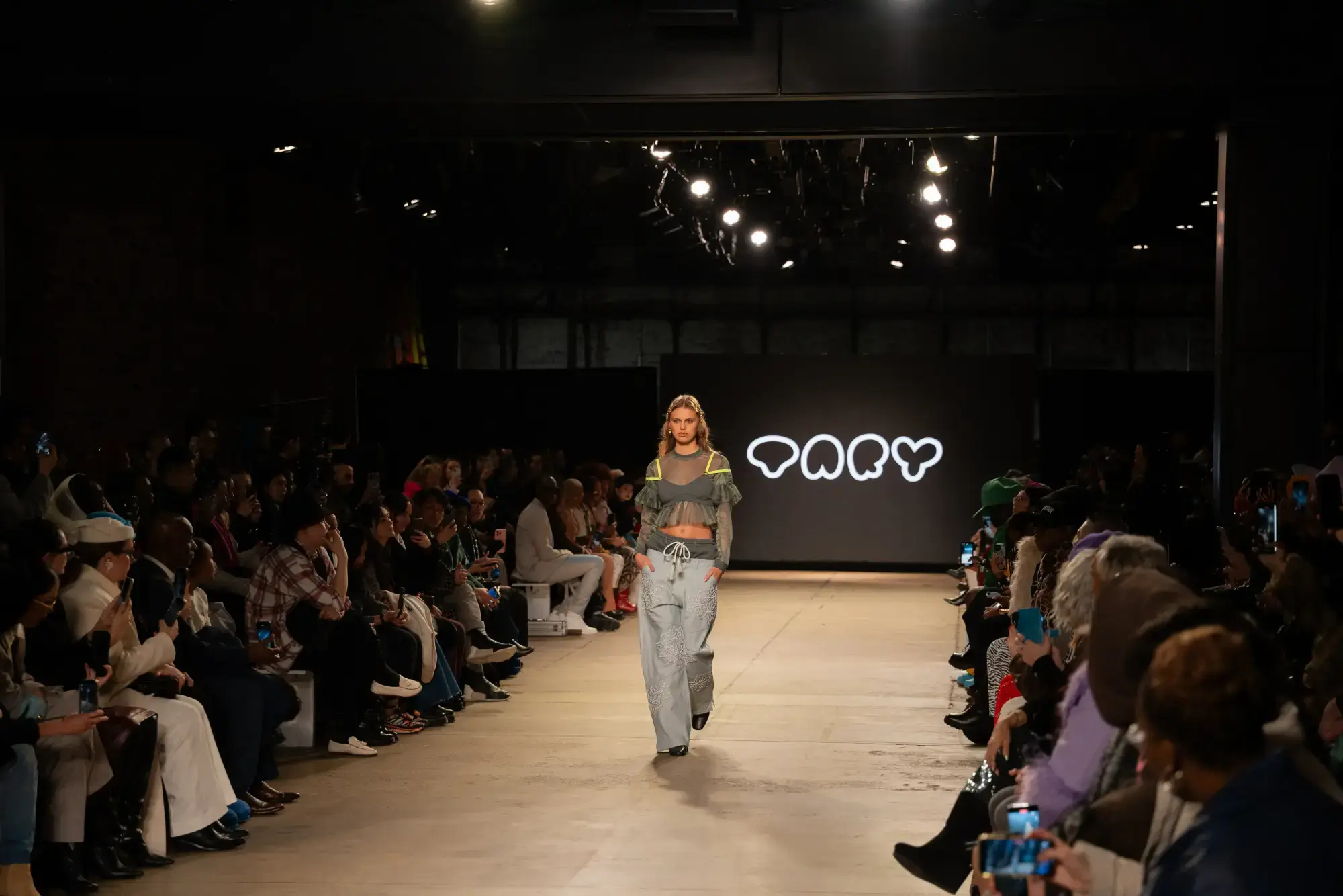 Model on runway at GFC 05 — NYFW 2025