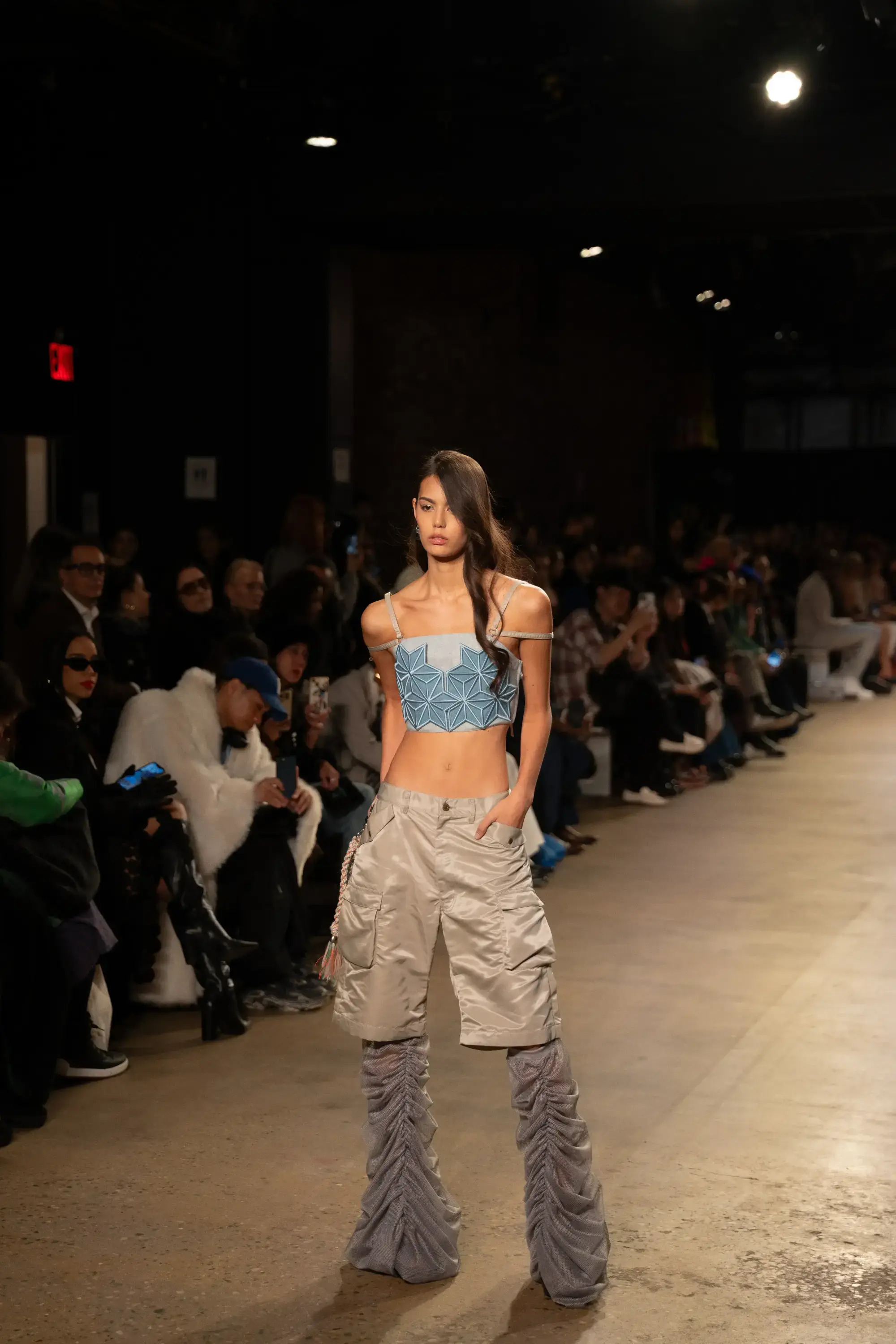 Model on runway at GFC 05 — NYFW 2025